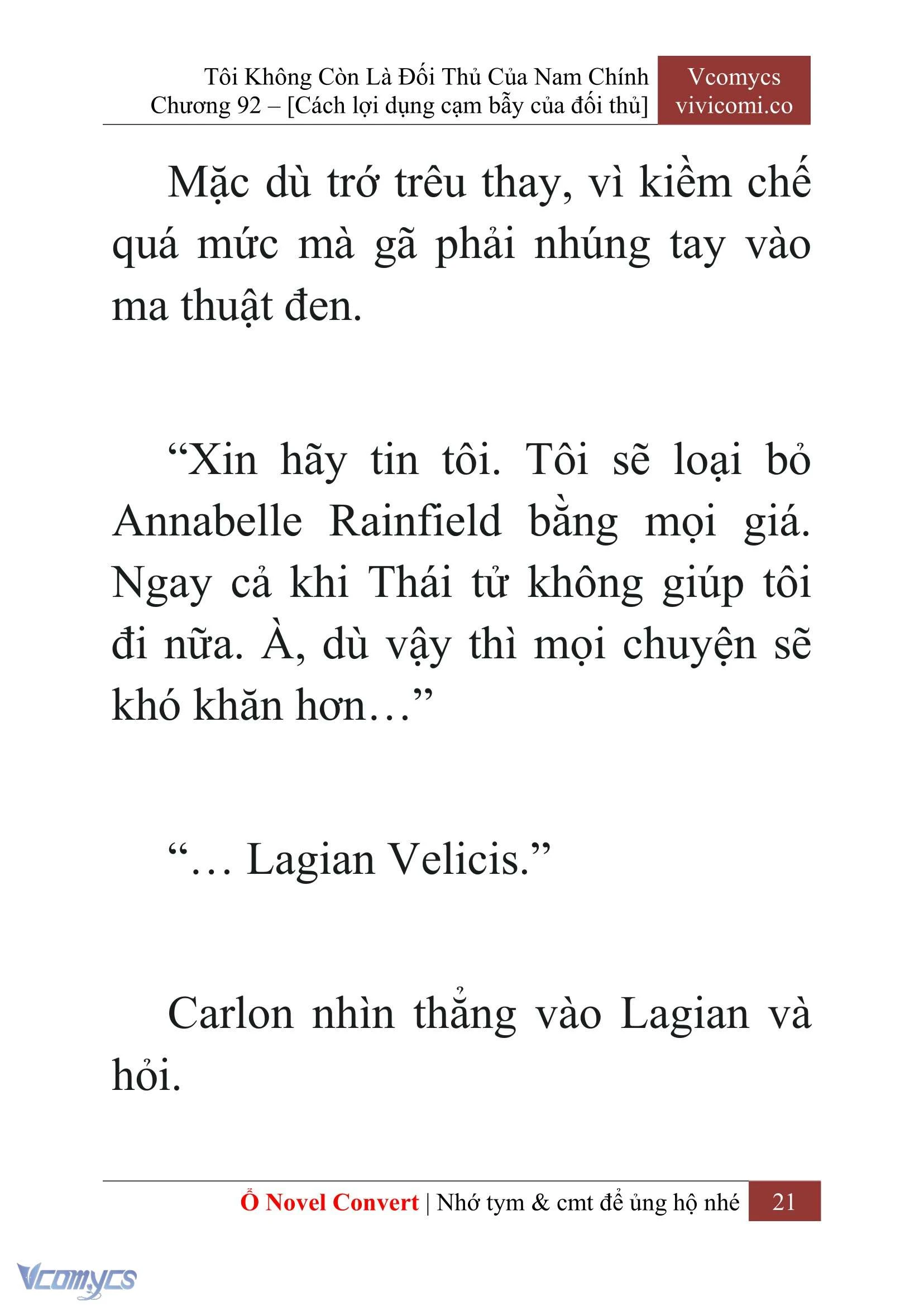 [Novel] Tôi Không Còn Là Đối Thủ Của Nam Chính Chapter  92 - 23