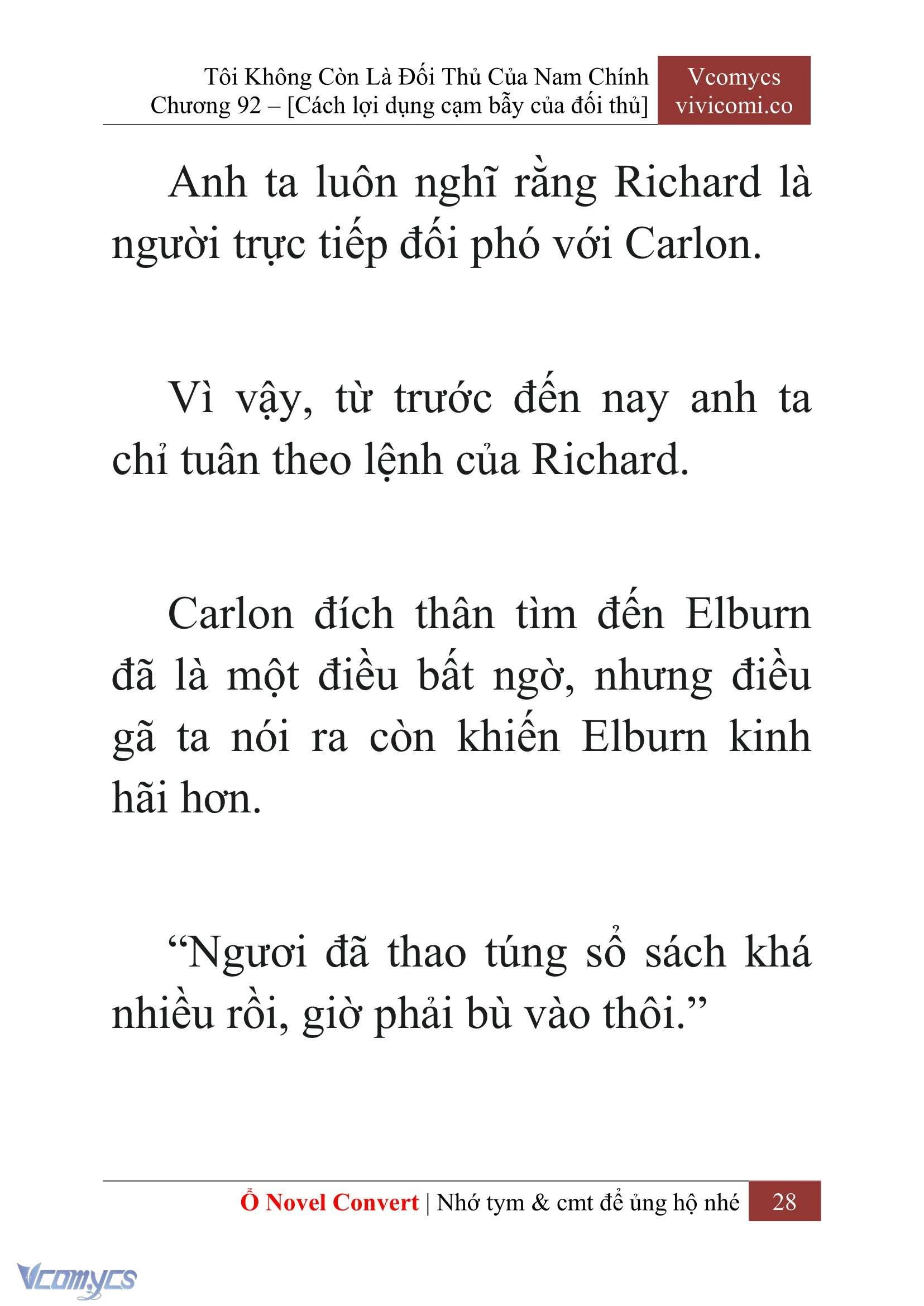 [Novel] Tôi Không Còn Là Đối Thủ Của Nam Chính Chapter  92 - 30