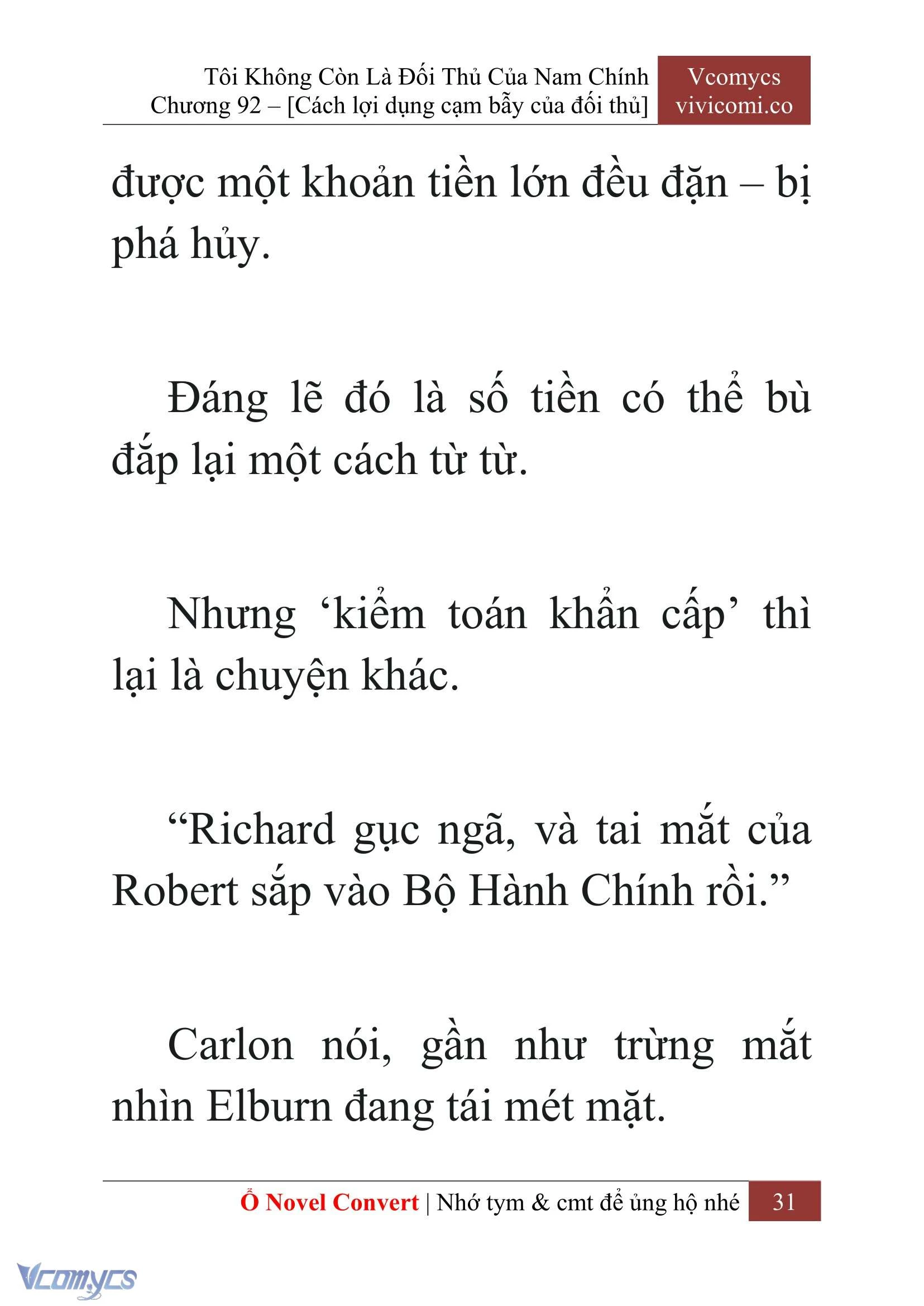 [Novel] Tôi Không Còn Là Đối Thủ Của Nam Chính Chapter  92 - 33