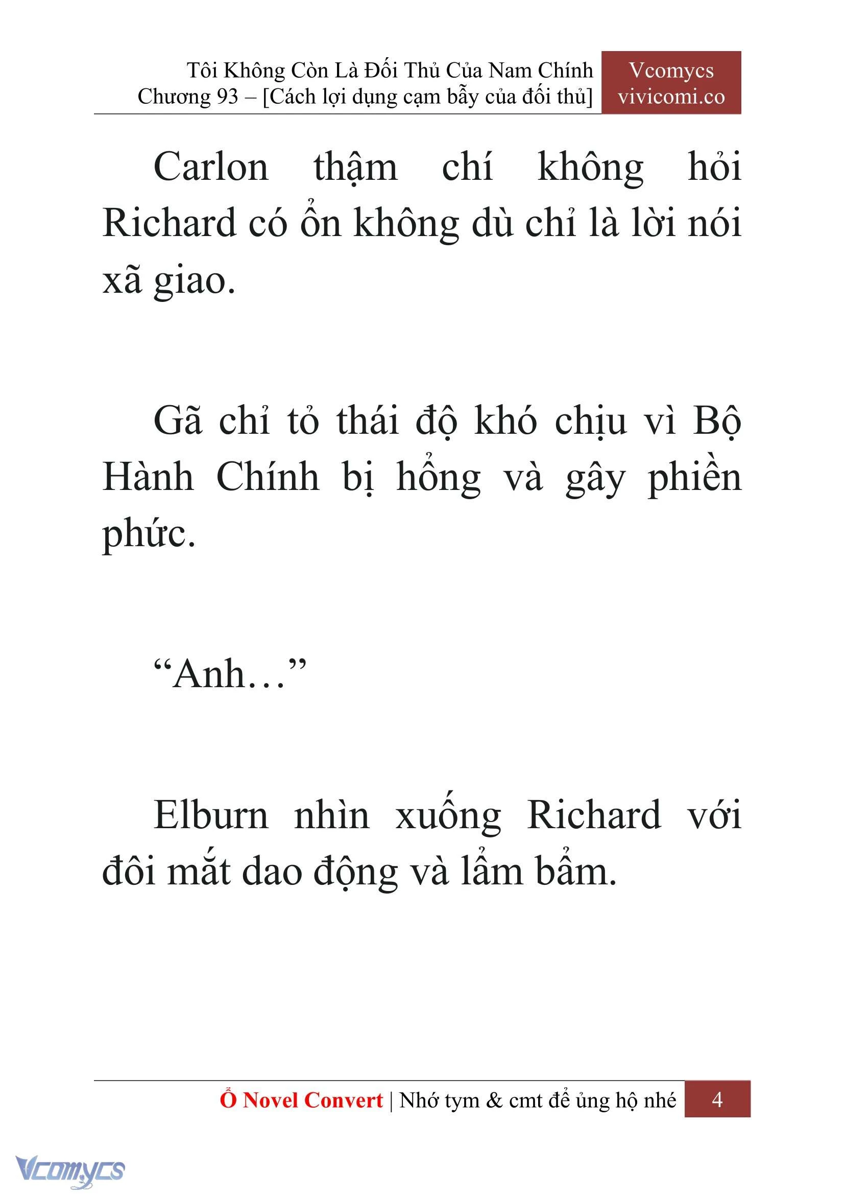 [Novel] Tôi Không Còn Là Đối Thủ Của Nam Chính Chapter  93 - 6