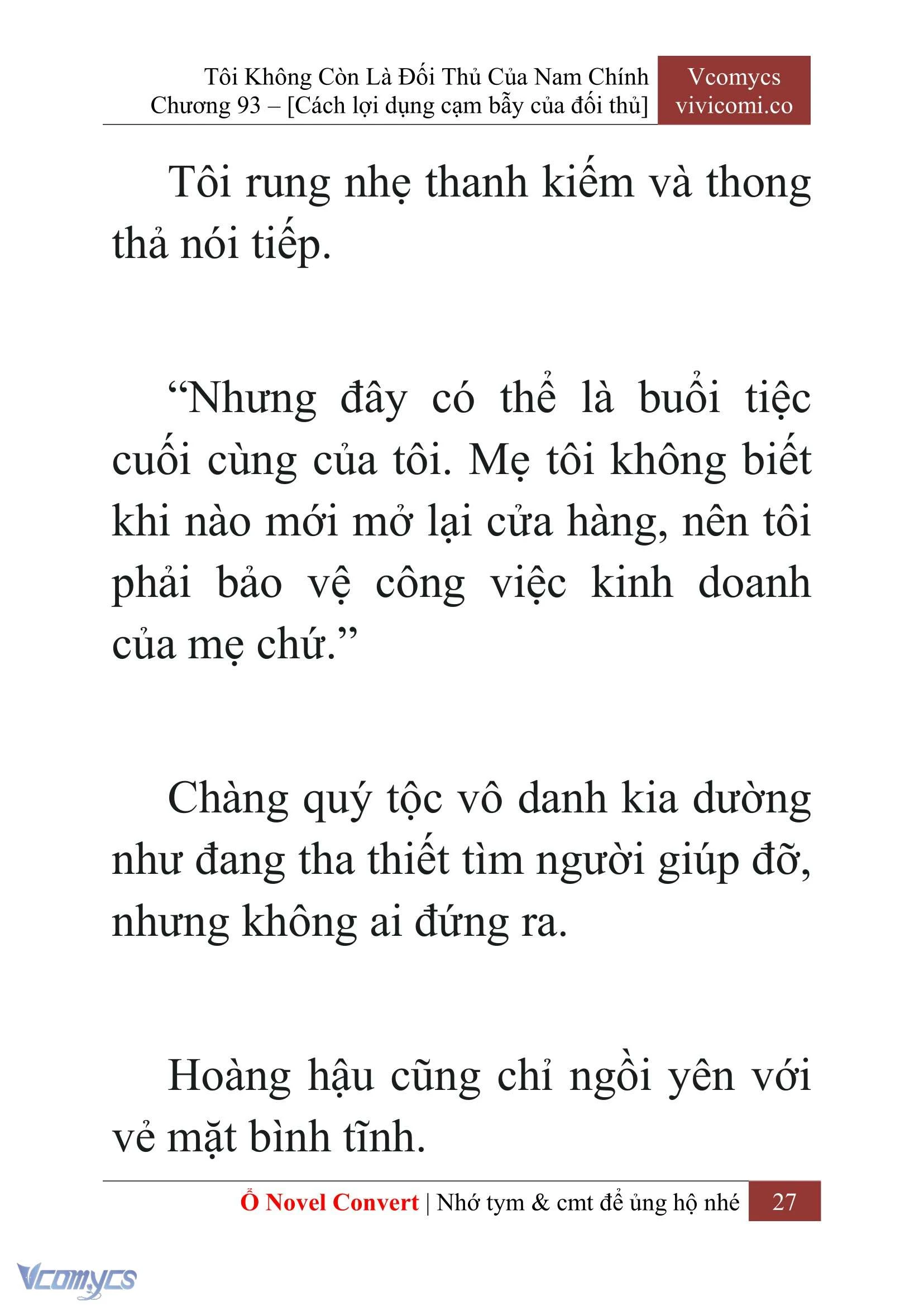 [Novel] Tôi Không Còn Là Đối Thủ Của Nam Chính Chapter  93 - 29