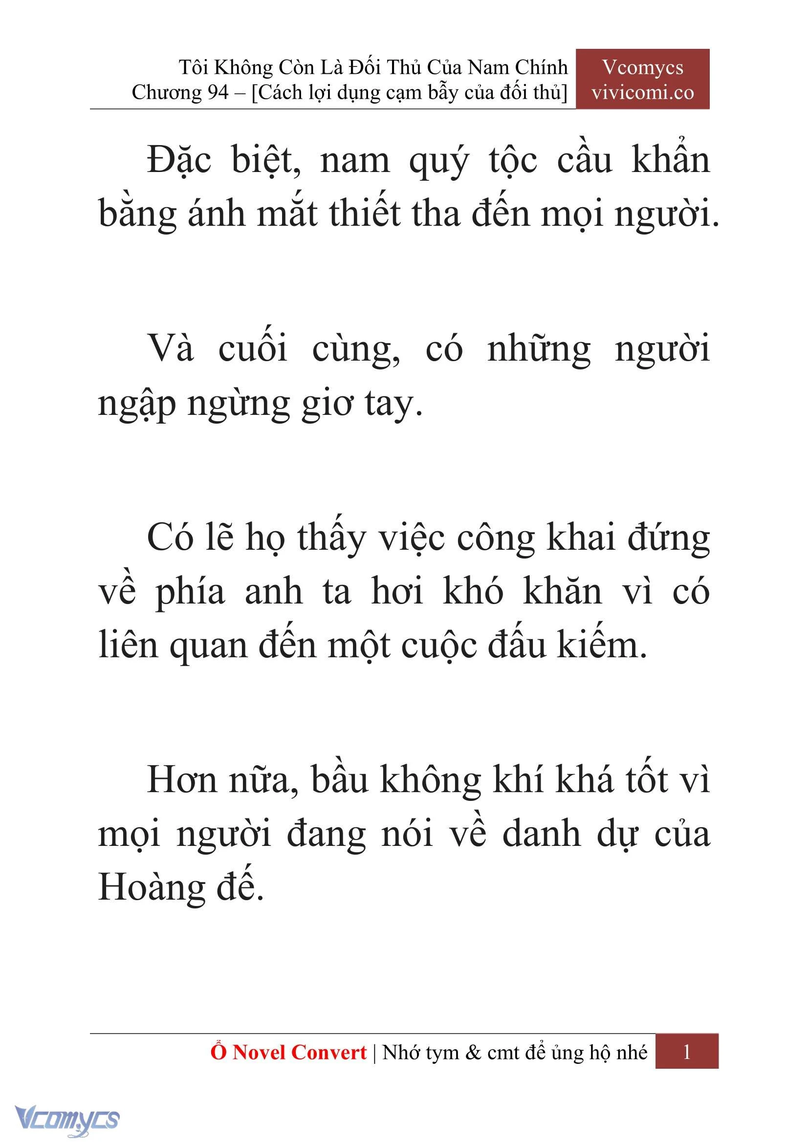 [Novel] Tôi Không Còn Là Đối Thủ Của Nam Chính Chapter  94 - 3