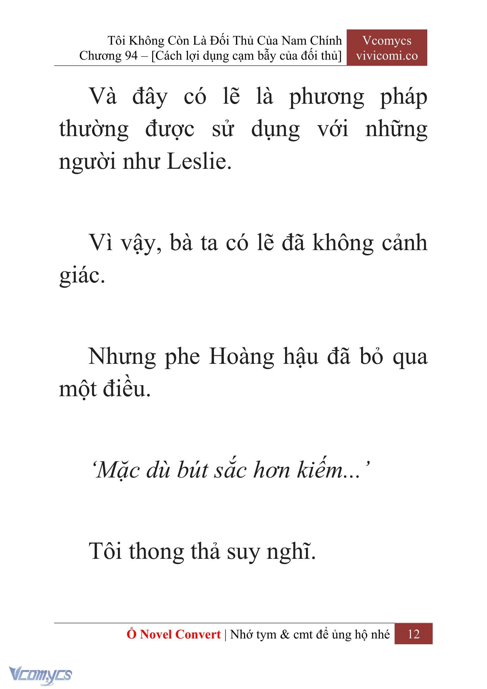 [Novel] Tôi Không Còn Là Đối Thủ Của Nam Chính Chapter  94 - 14