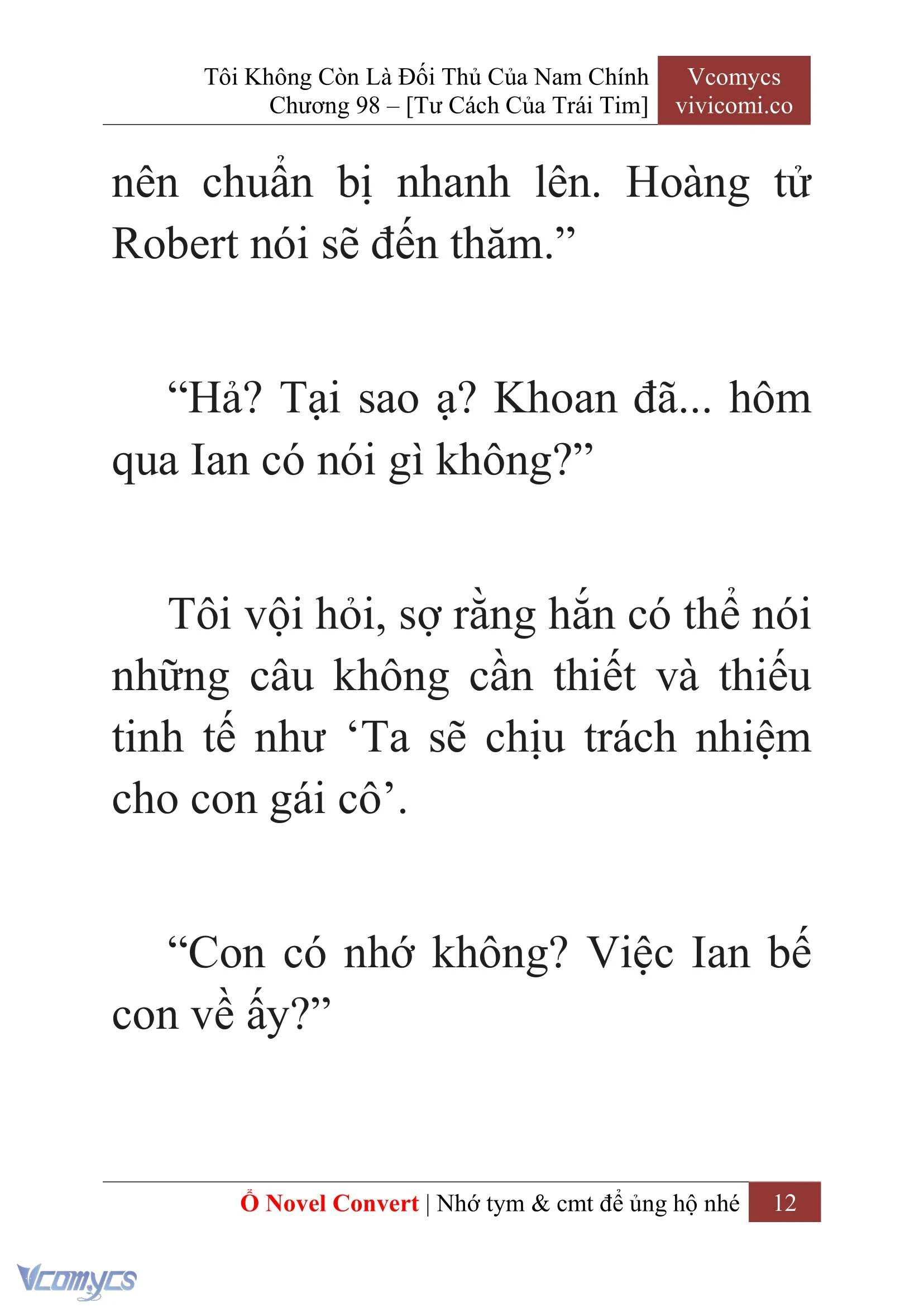 [Novel] Tôi Không Còn Là Đối Thủ Của Nam Chính Chapter  98 - 14