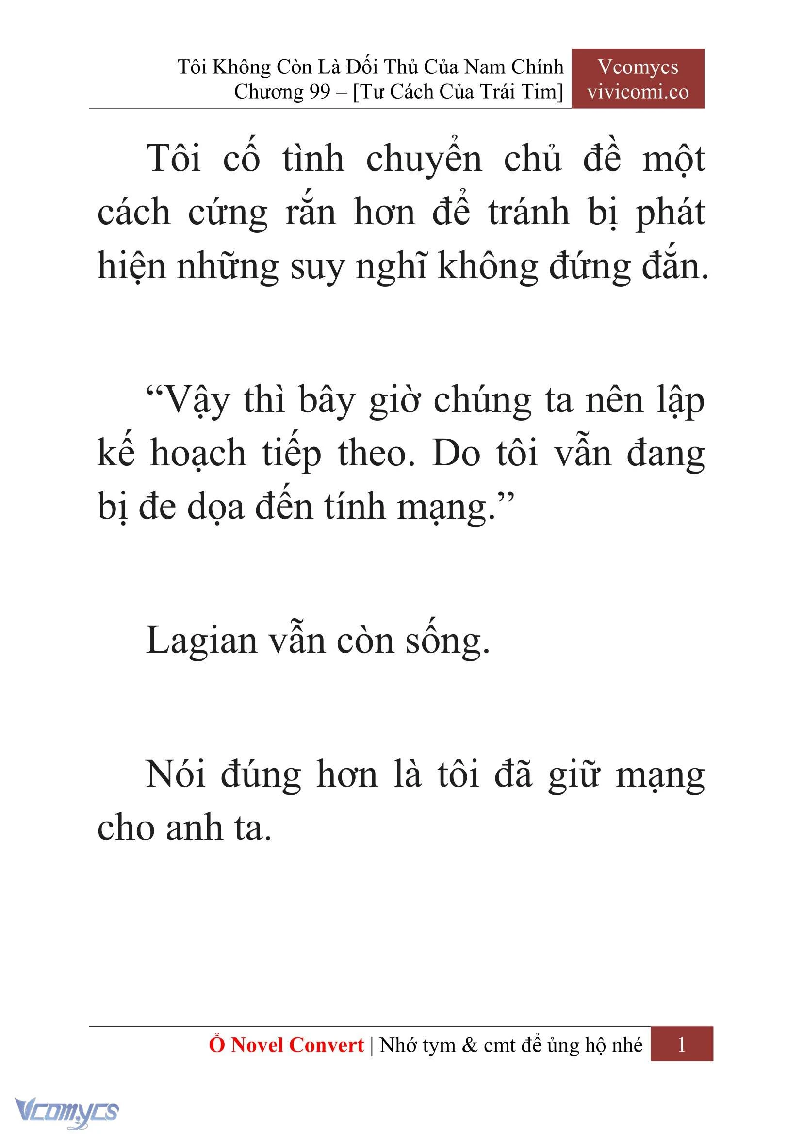 [Novel] Tôi Không Còn Là Đối Thủ Của Nam Chính Chapter  99 - 3
