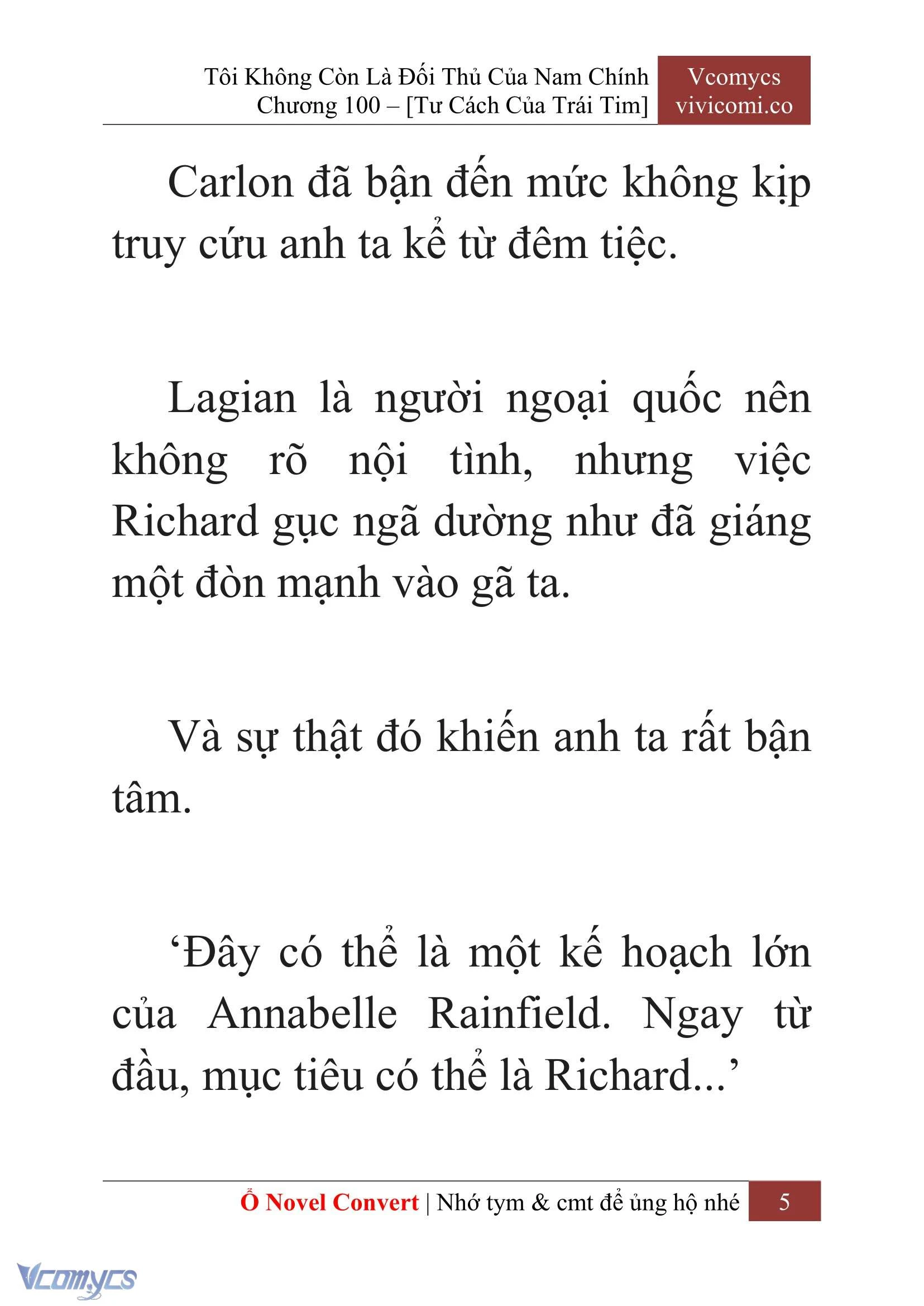 [Novel] Tôi Không Còn Là Đối Thủ Của Nam Chính Chapter  100 - 7
