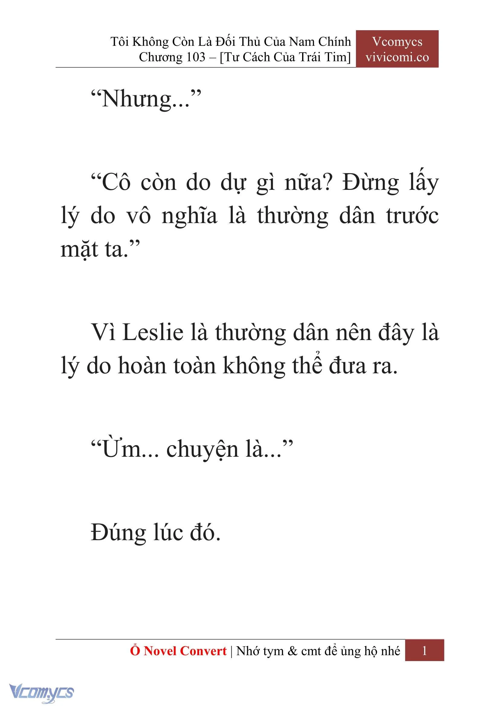 [Novel] Tôi Không Còn Là Đối Thủ Của Nam Chính Chapter  103 - 3