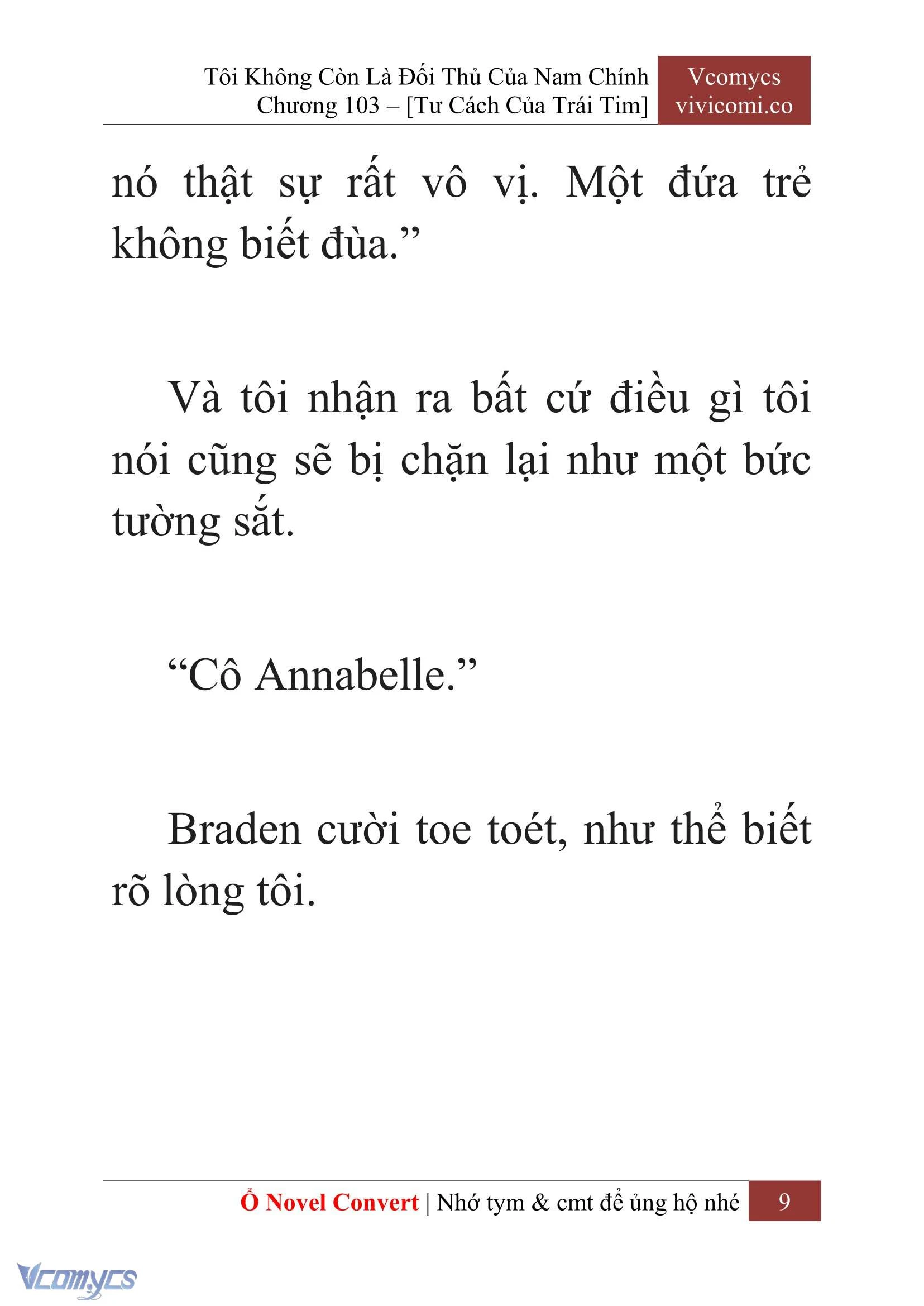 [Novel] Tôi Không Còn Là Đối Thủ Của Nam Chính Chapter  103 - 11