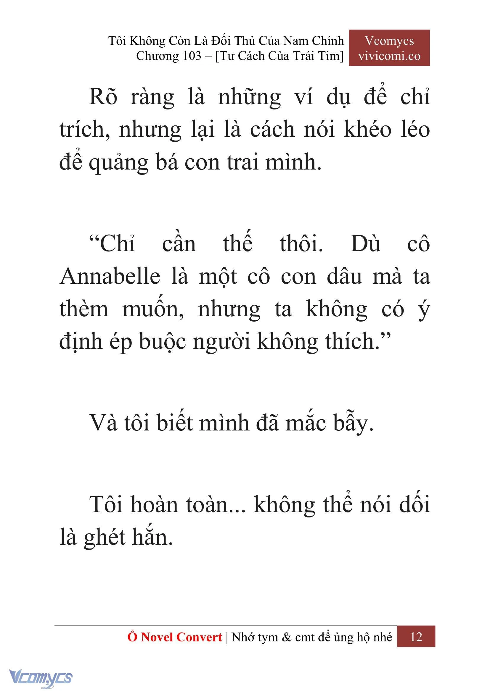 [Novel] Tôi Không Còn Là Đối Thủ Của Nam Chính Chapter  103 - 14