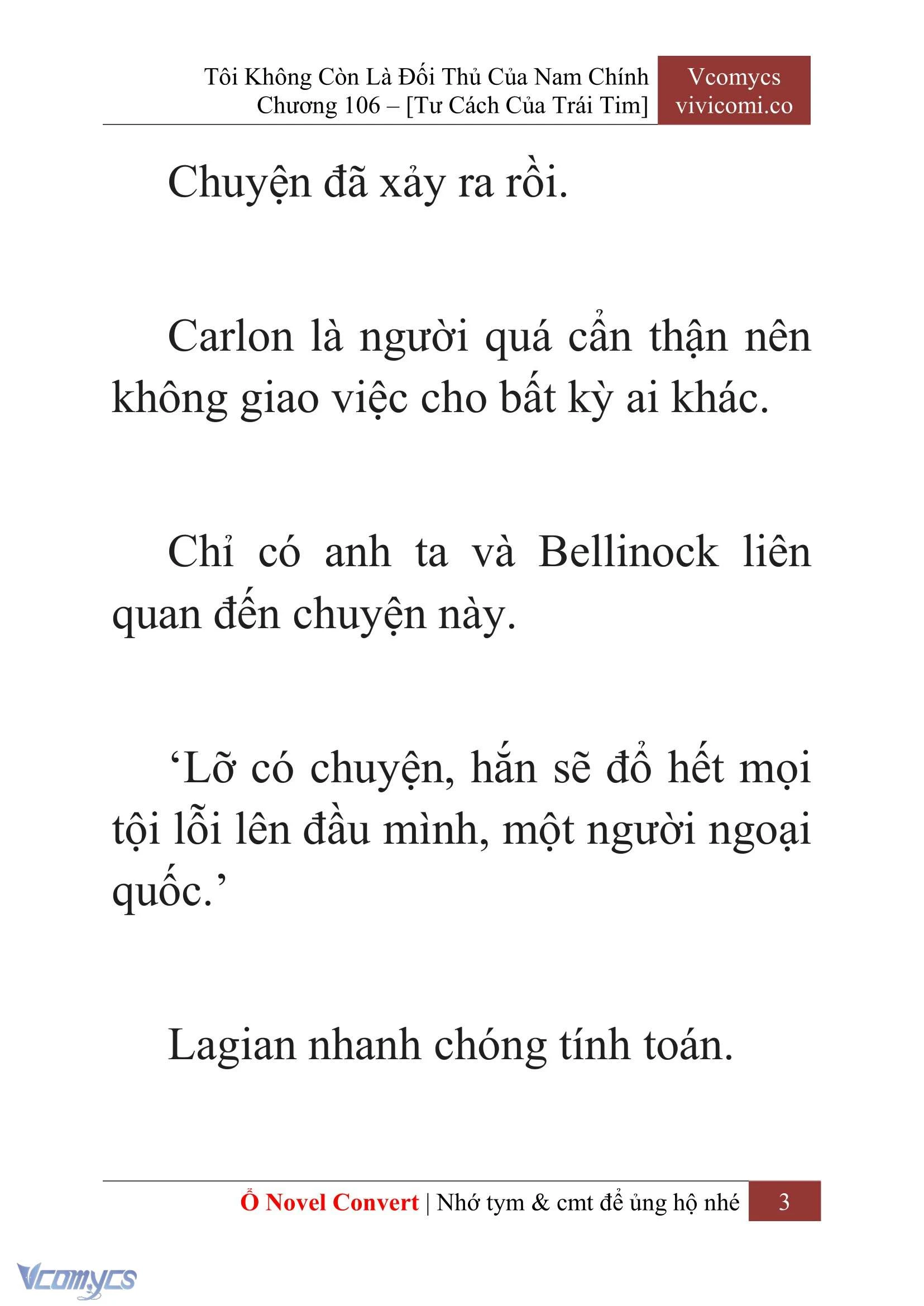 [Novel] Tôi Không Còn Là Đối Thủ Của Nam Chính Chapter  106 - 5