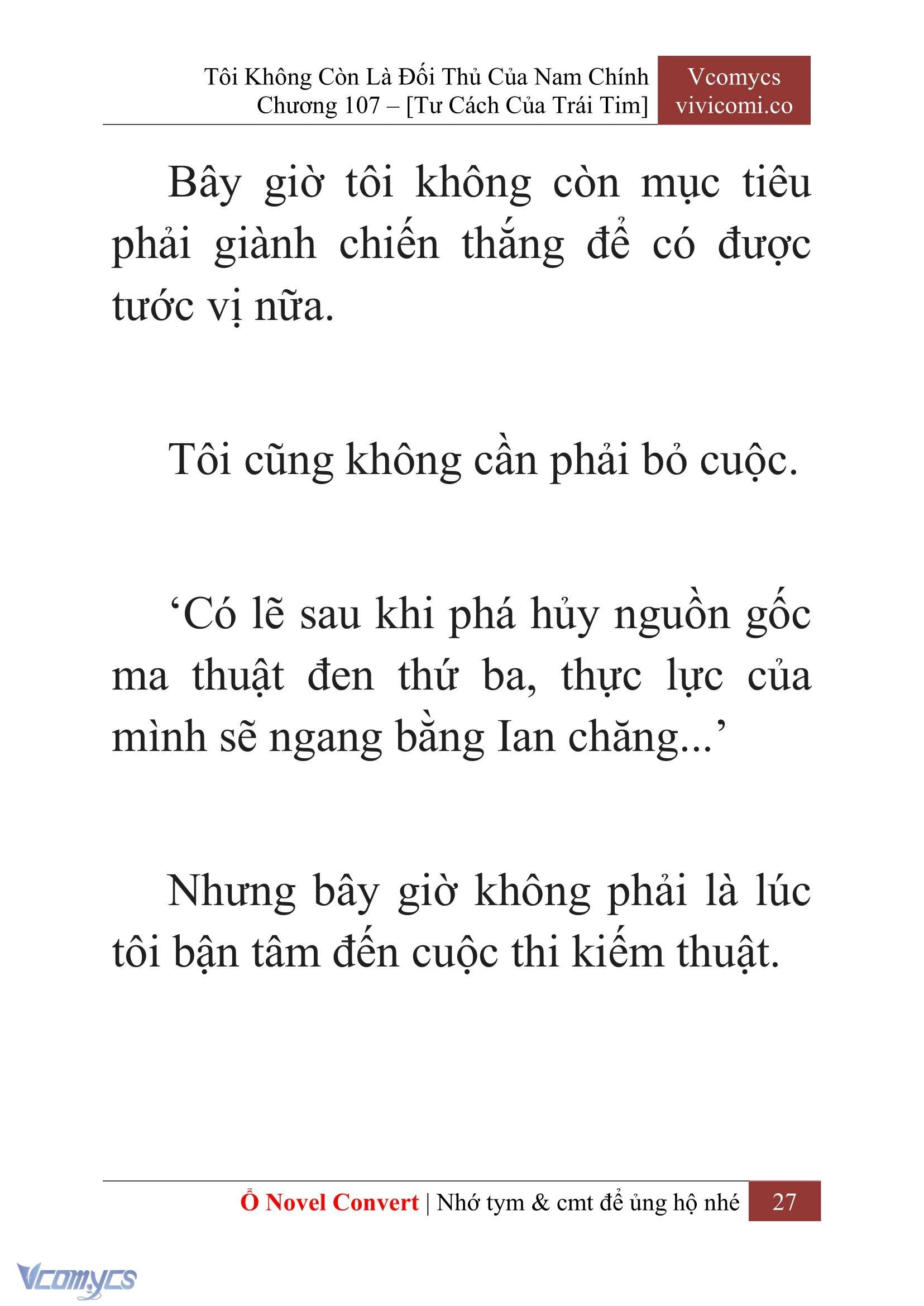 [Novel] Tôi Không Còn Là Đối Thủ Của Nam Chính Chapter  107 - 29
