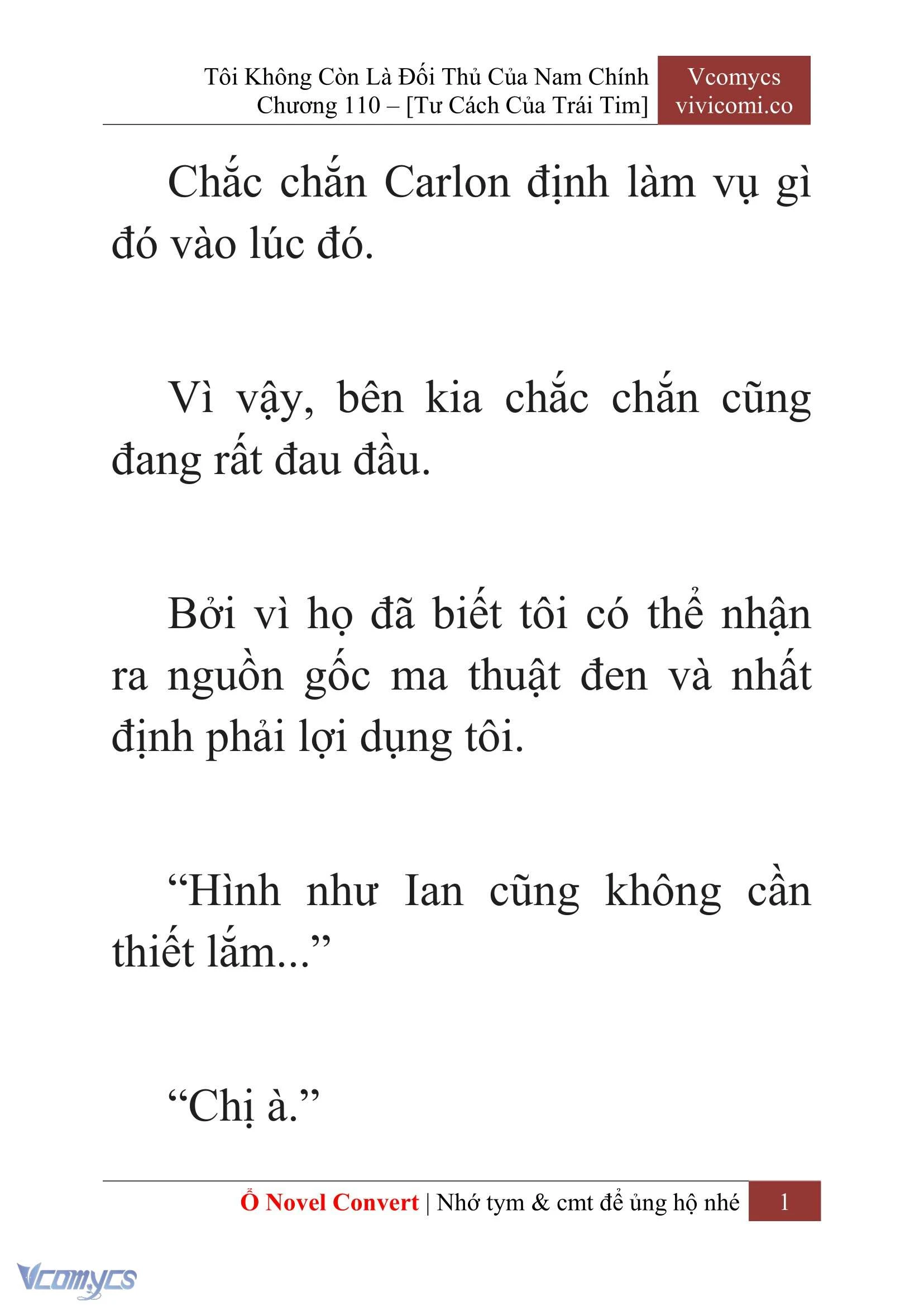 [Novel] Tôi Không Còn Là Đối Thủ Của Nam Chính Chapter  110 - 3
