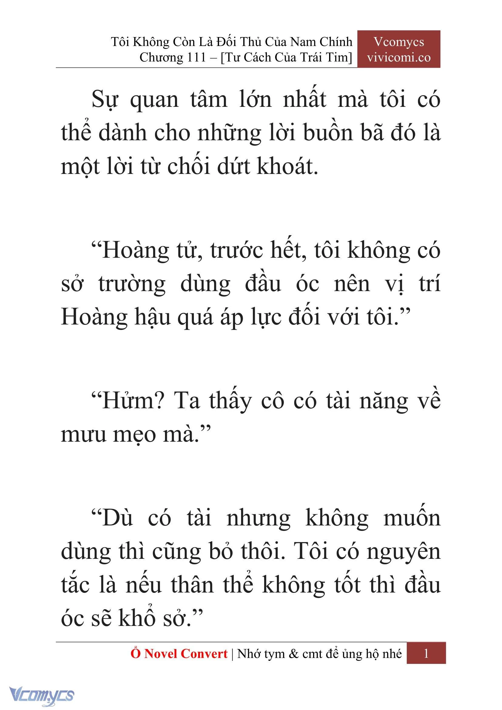 [Novel] Tôi Không Còn Là Đối Thủ Của Nam Chính Chapter  111 - 3