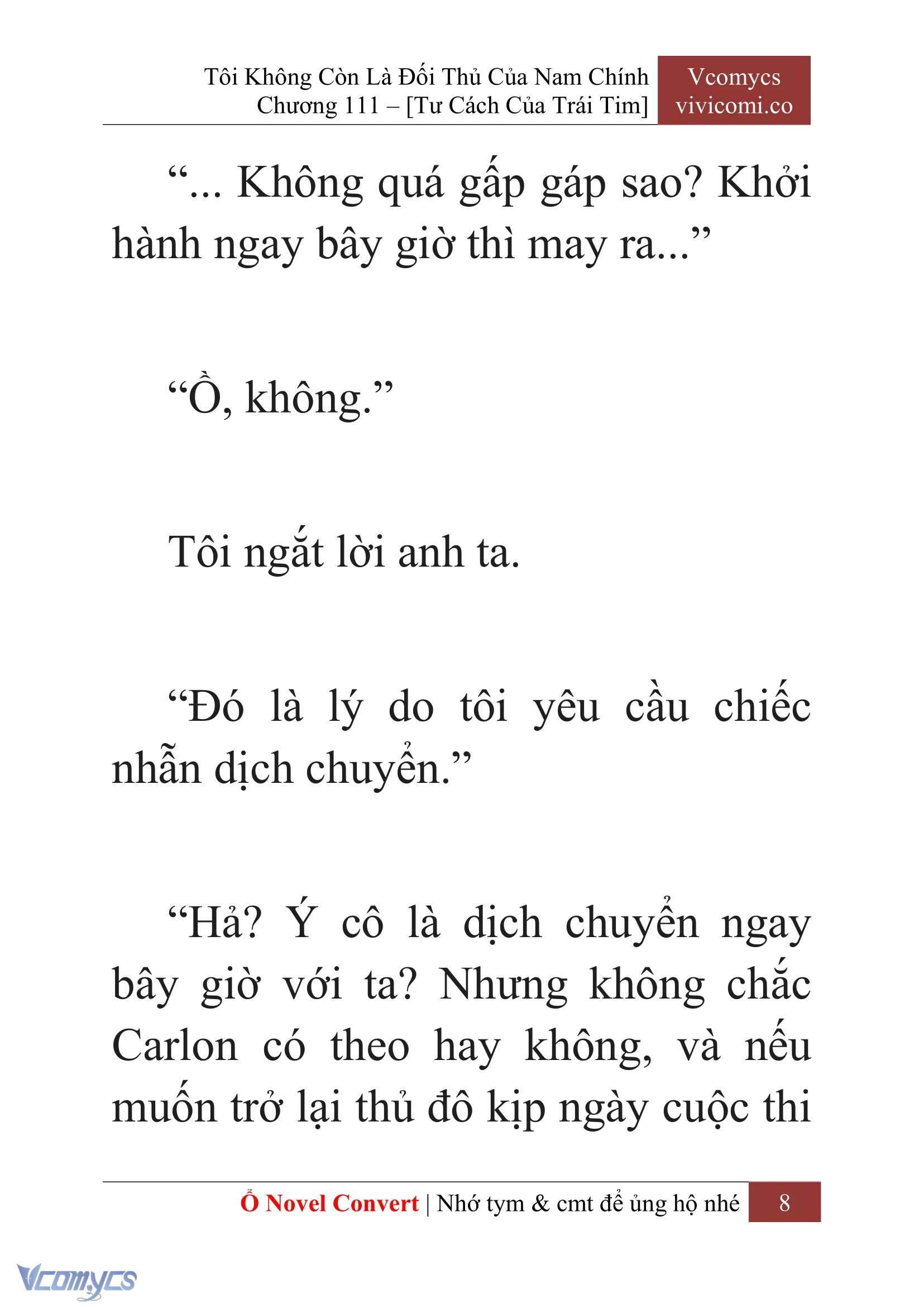 [Novel] Tôi Không Còn Là Đối Thủ Của Nam Chính Chapter  111 - 10