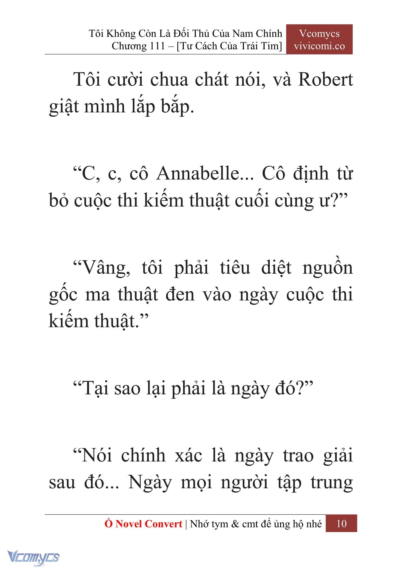 [Novel] Tôi Không Còn Là Đối Thủ Của Nam Chính Chapter  111 - 12