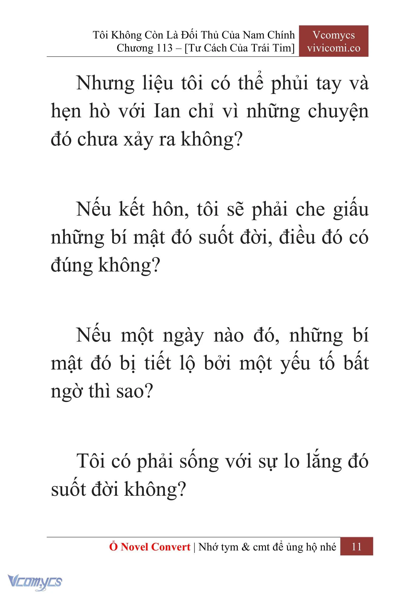 [Novel] Tôi Không Còn Là Đối Thủ Của Nam Chính Chapter  113 - 13