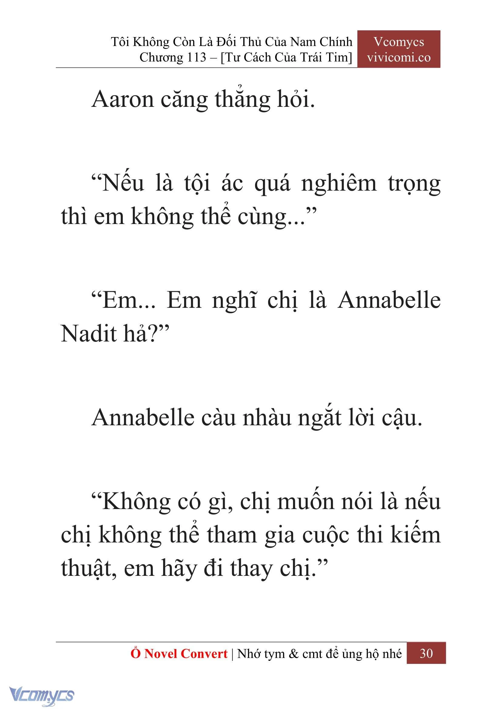 [Novel] Tôi Không Còn Là Đối Thủ Của Nam Chính Chapter  113 - 32