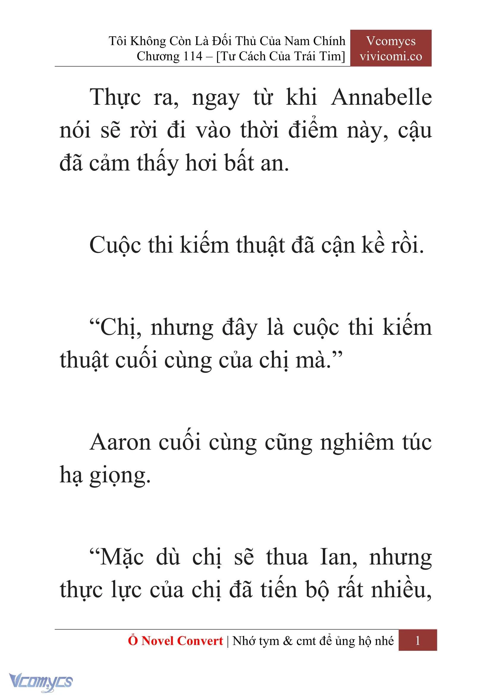 [Novel] Tôi Không Còn Là Đối Thủ Của Nam Chính Chapter  114 - 3