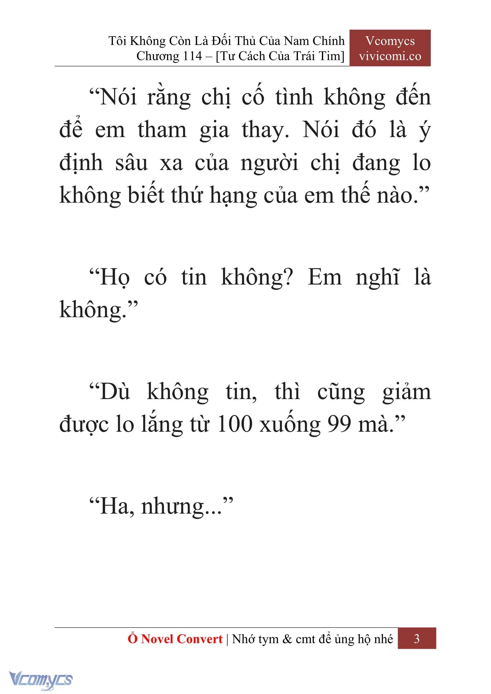 [Novel] Tôi Không Còn Là Đối Thủ Của Nam Chính Chapter  114 - 5