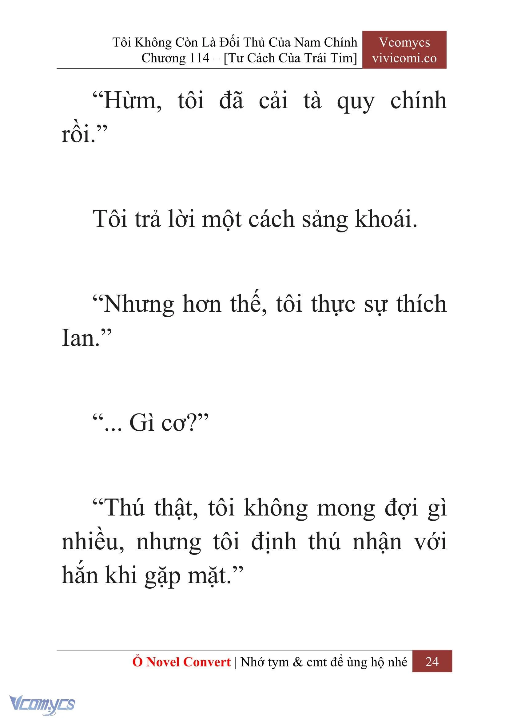 [Novel] Tôi Không Còn Là Đối Thủ Của Nam Chính Chapter  114 - 26