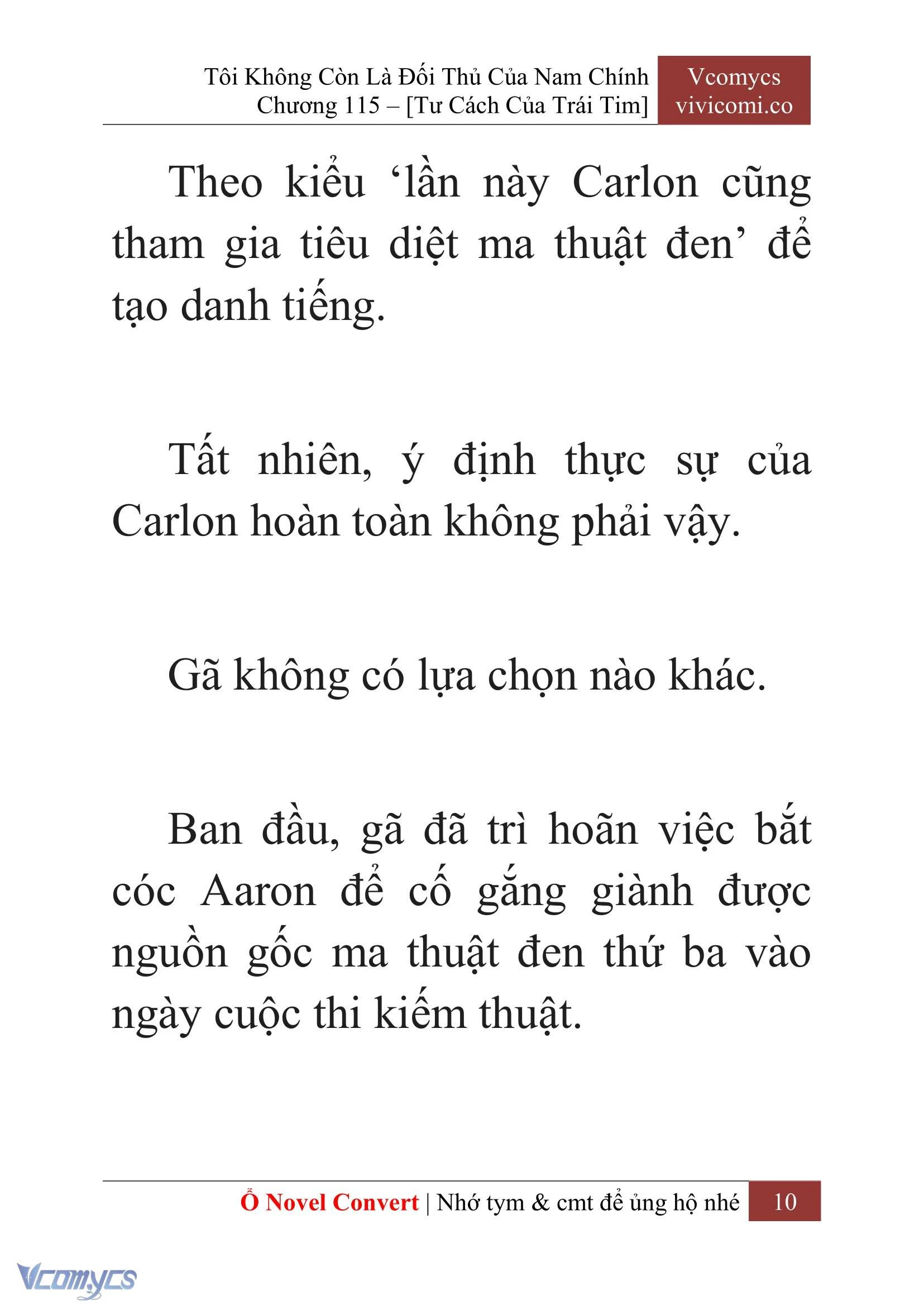 [Novel] Tôi Không Còn Là Đối Thủ Của Nam Chính Chapter  115 - 12