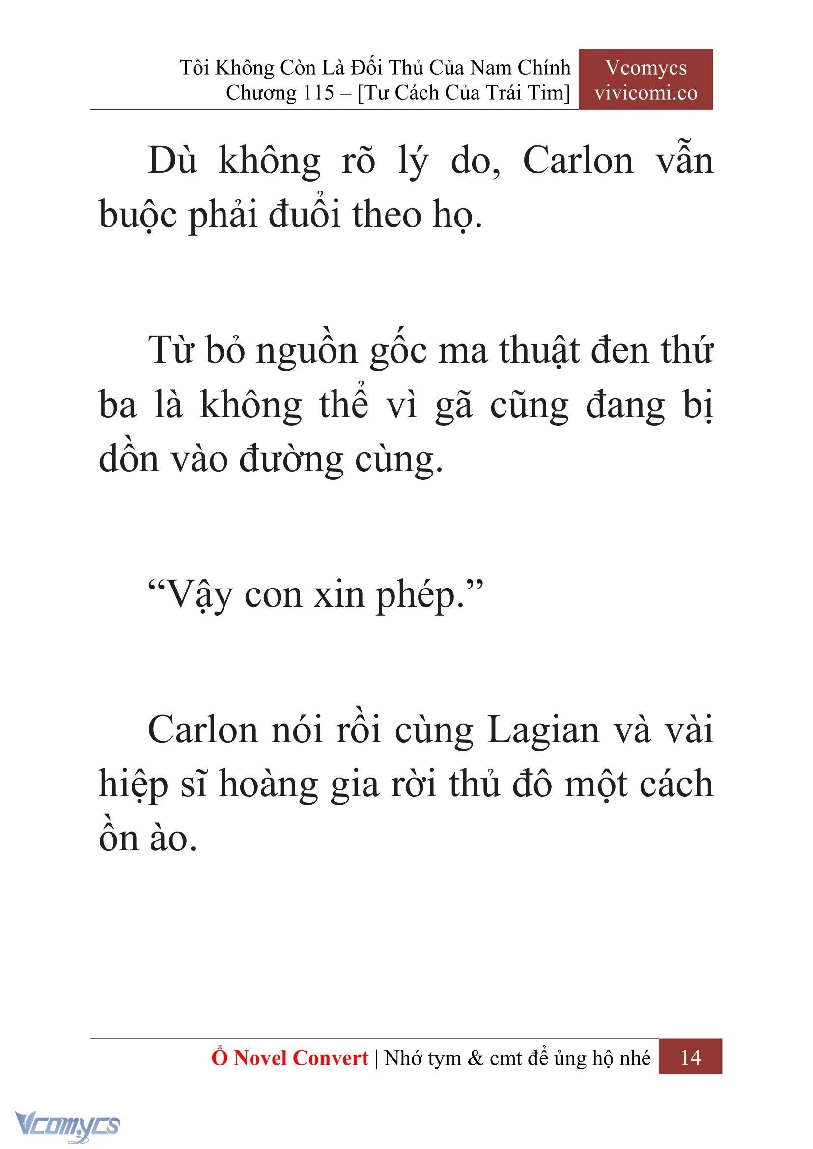 [Novel] Tôi Không Còn Là Đối Thủ Của Nam Chính Chapter  115 - 16