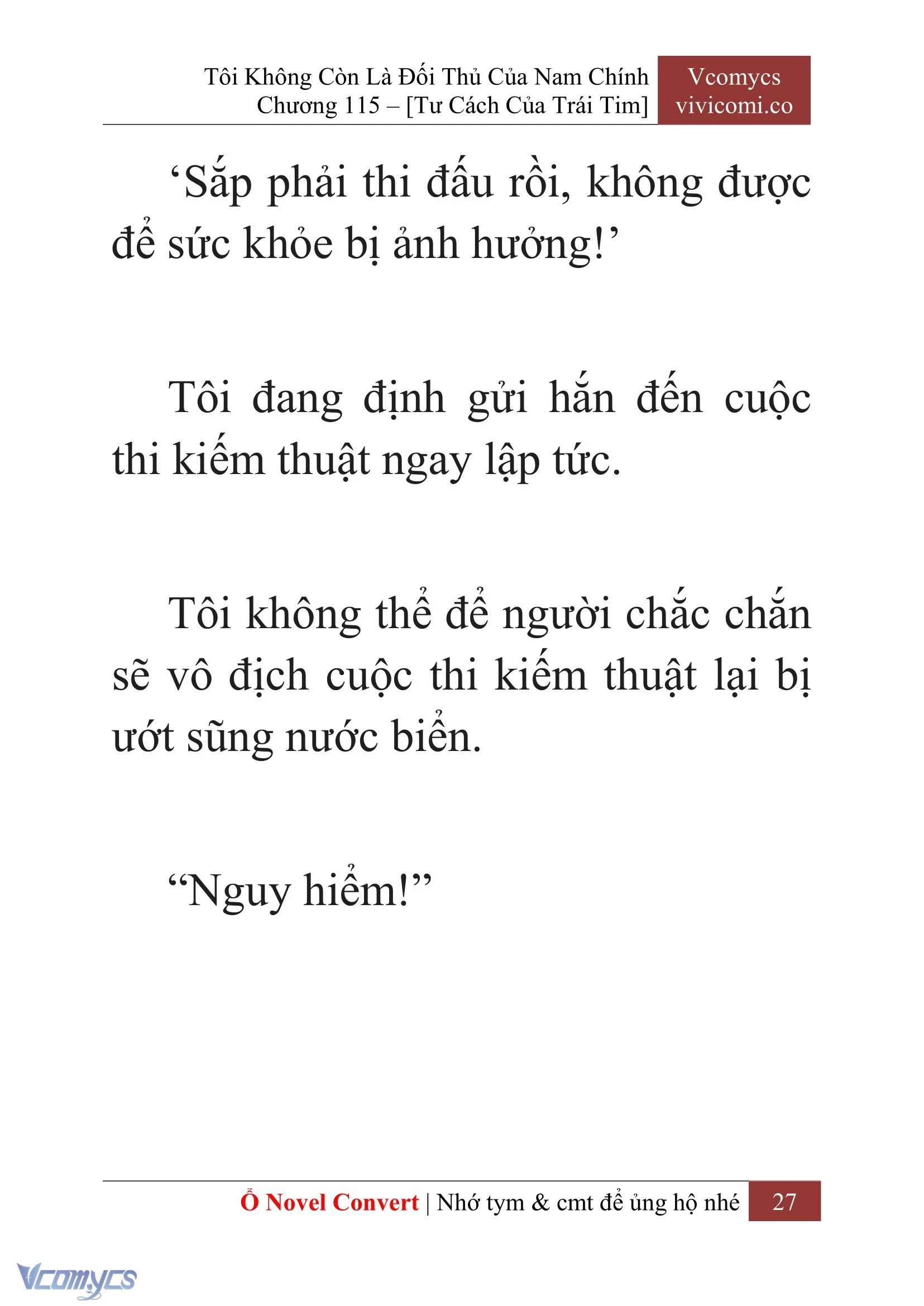 [Novel] Tôi Không Còn Là Đối Thủ Của Nam Chính Chapter  115 - 29