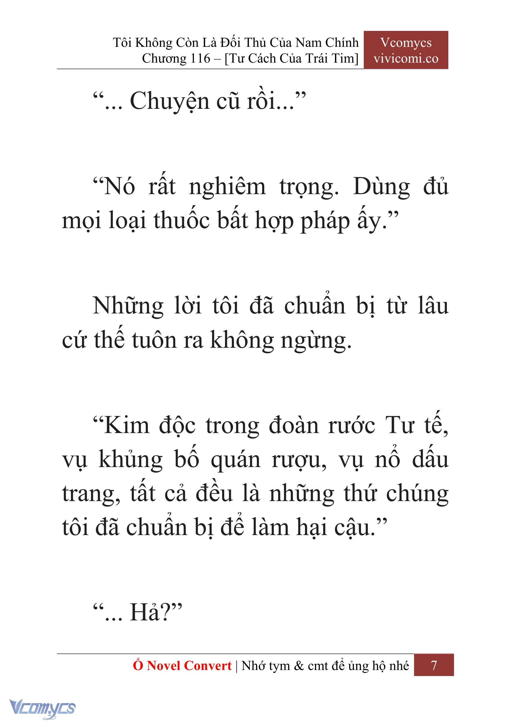 [Novel] Tôi Không Còn Là Đối Thủ Của Nam Chính Chapter  116 - 9