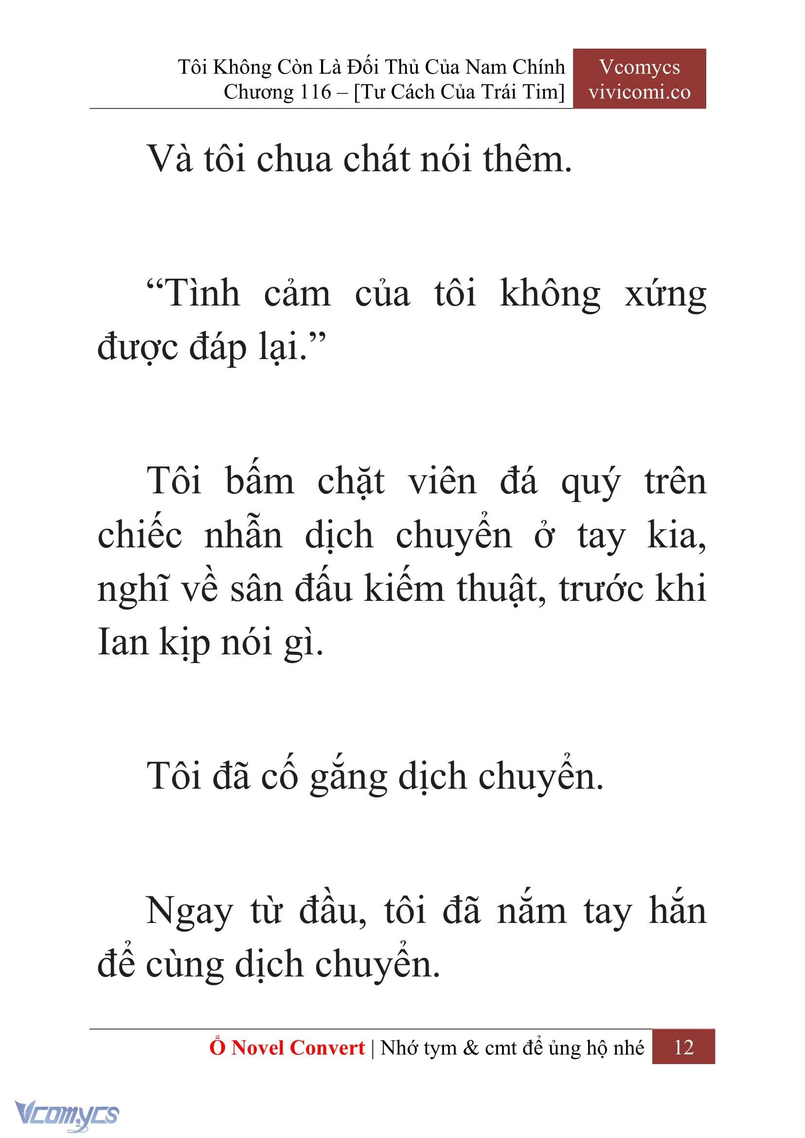 [Novel] Tôi Không Còn Là Đối Thủ Của Nam Chính Chapter  116 - 14
