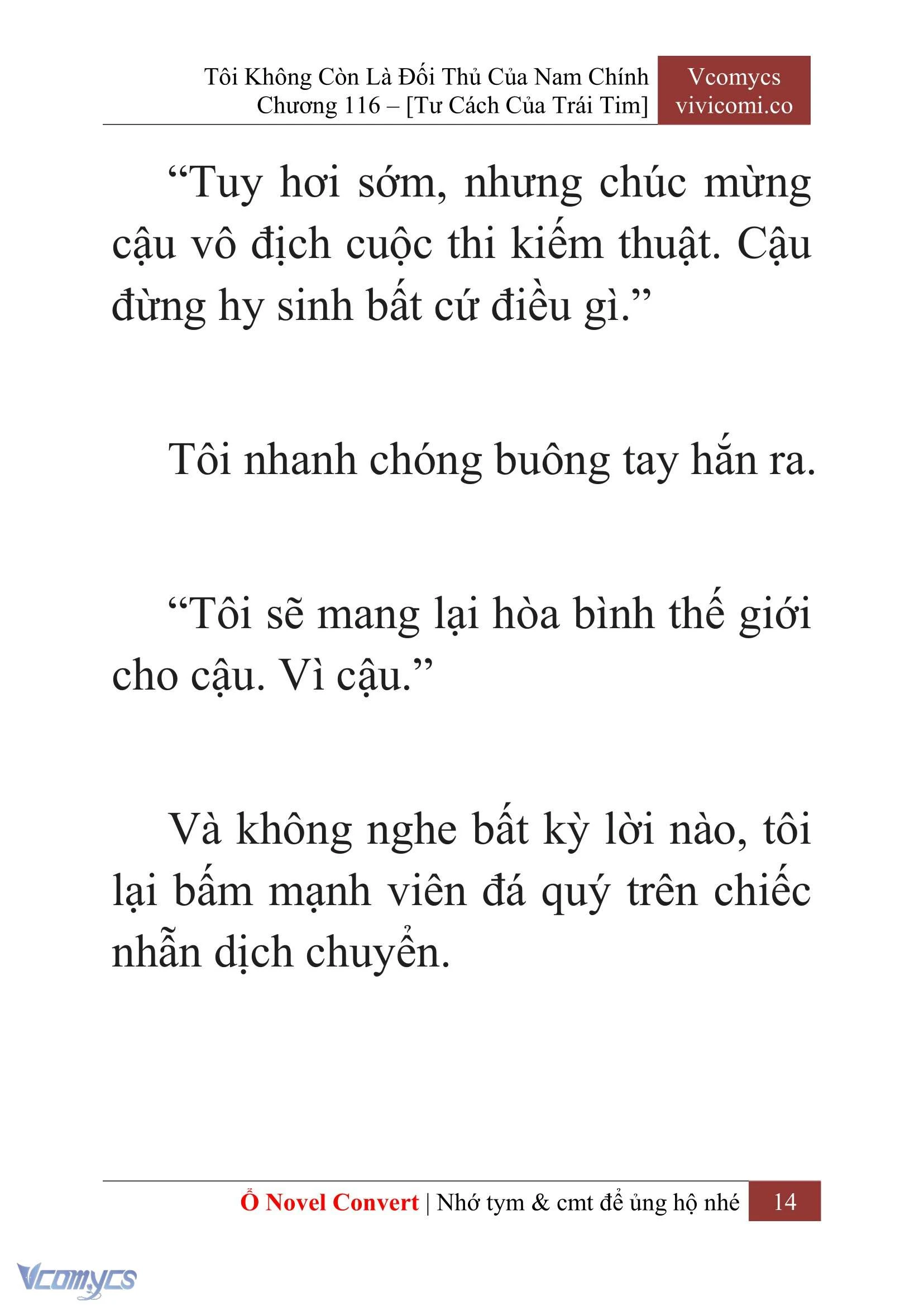 [Novel] Tôi Không Còn Là Đối Thủ Của Nam Chính Chapter  116 - 16
