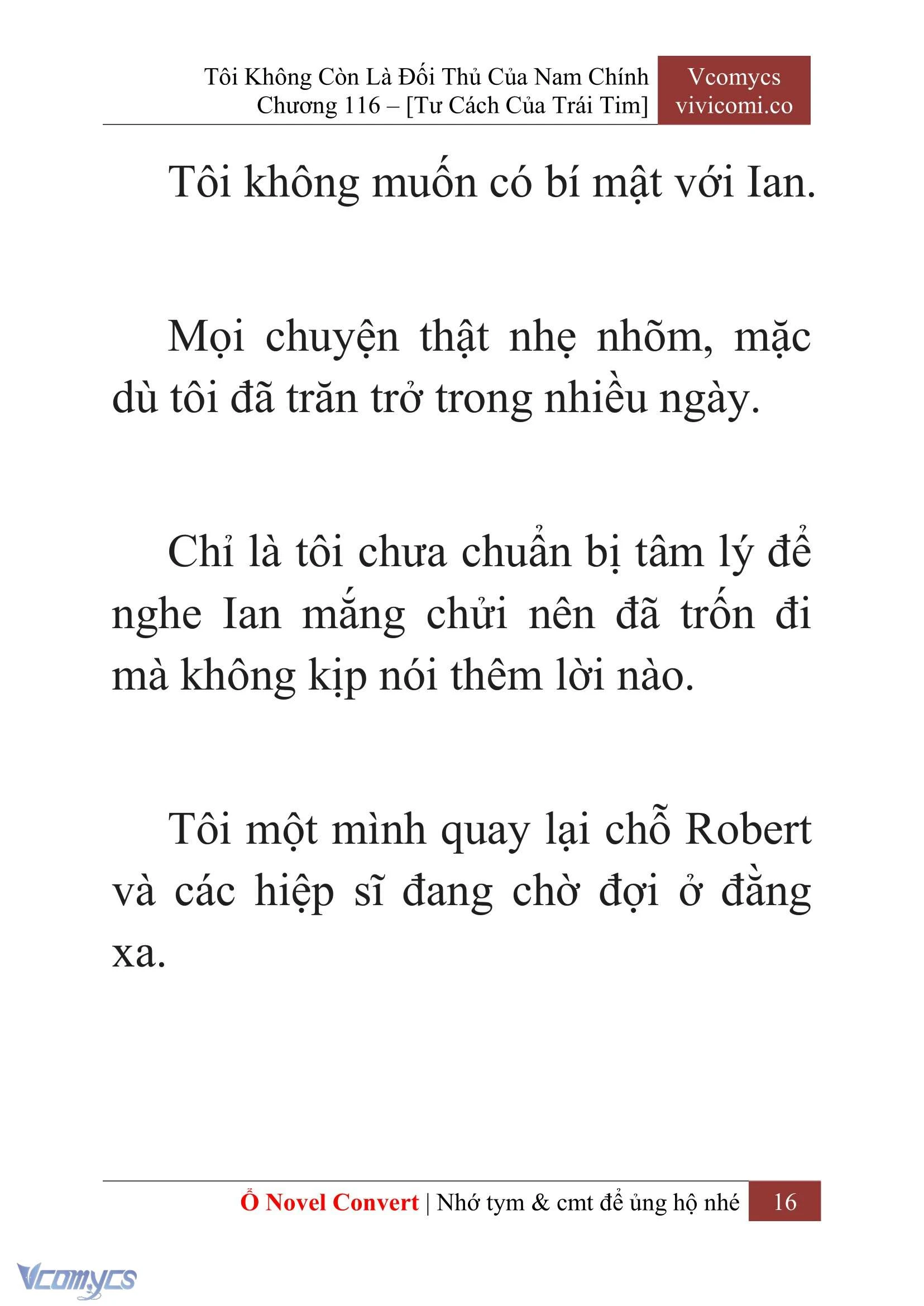 [Novel] Tôi Không Còn Là Đối Thủ Của Nam Chính Chapter  116 - 18