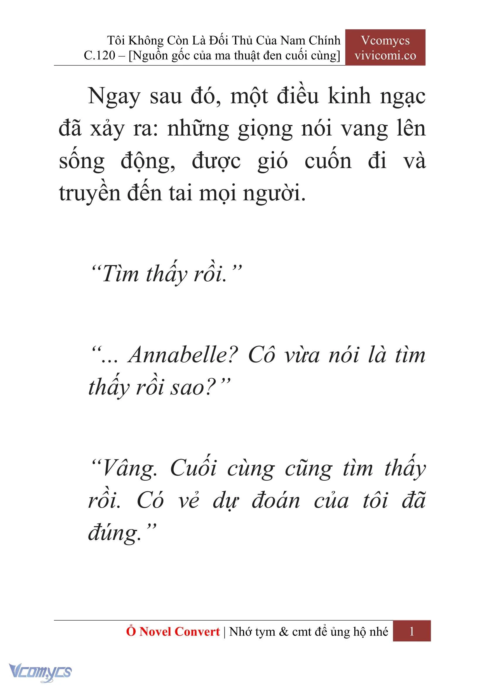 [Novel] Tôi Không Còn Là Đối Thủ Của Nam Chính Chapter  120 - 3