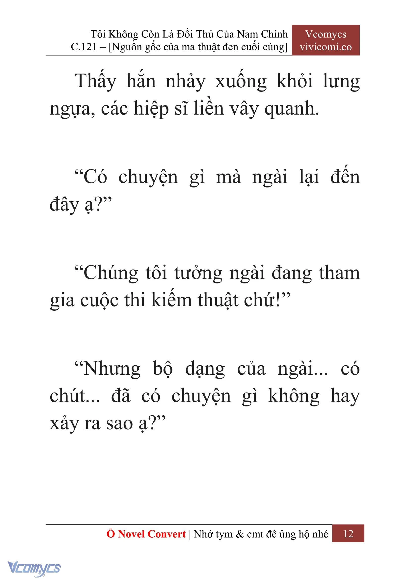 [Novel] Tôi Không Còn Là Đối Thủ Của Nam Chính Chapter  121 - 14