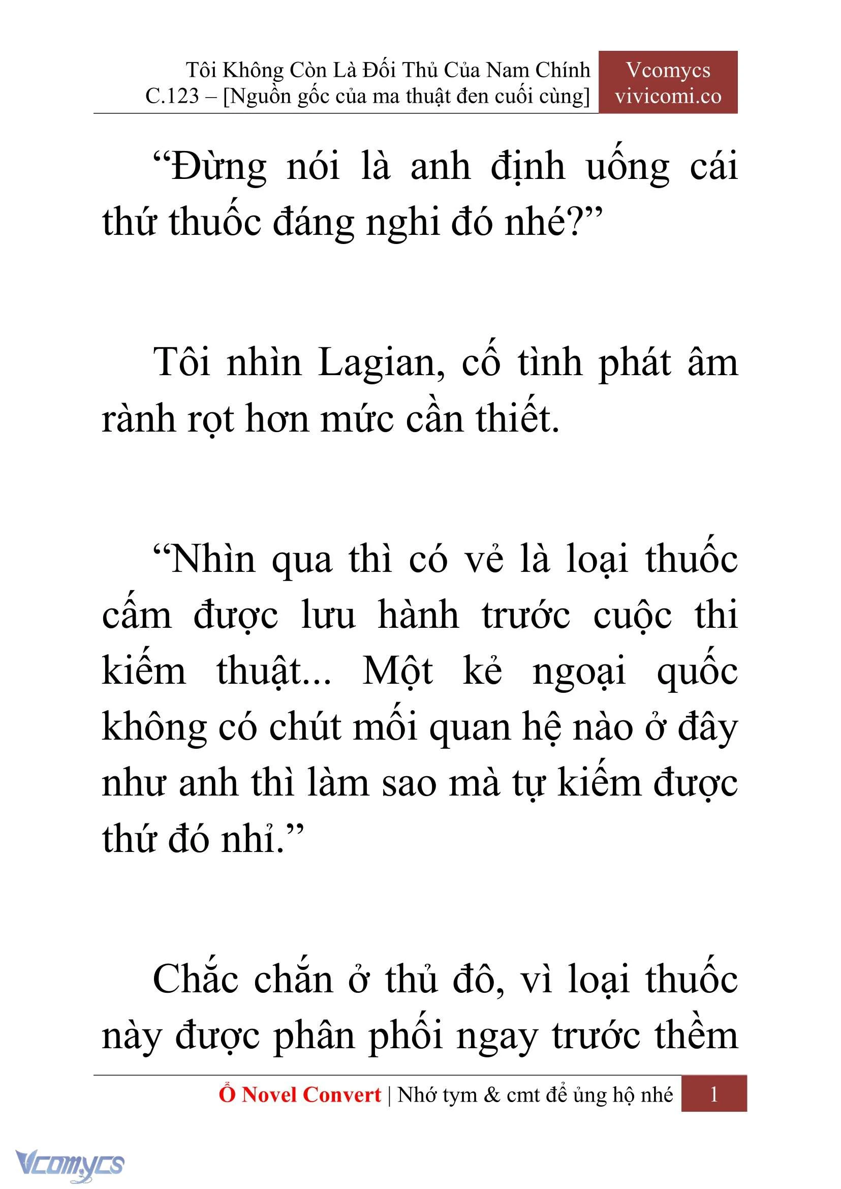 [Novel] Tôi Không Còn Là Đối Thủ Của Nam Chính Chapter  123 - 3