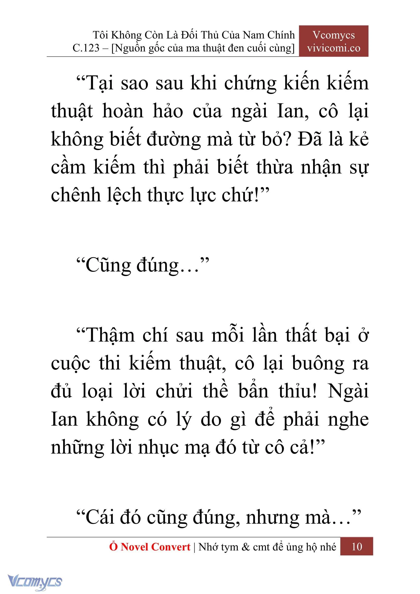 [Novel] Tôi Không Còn Là Đối Thủ Của Nam Chính Chapter  123 - 12