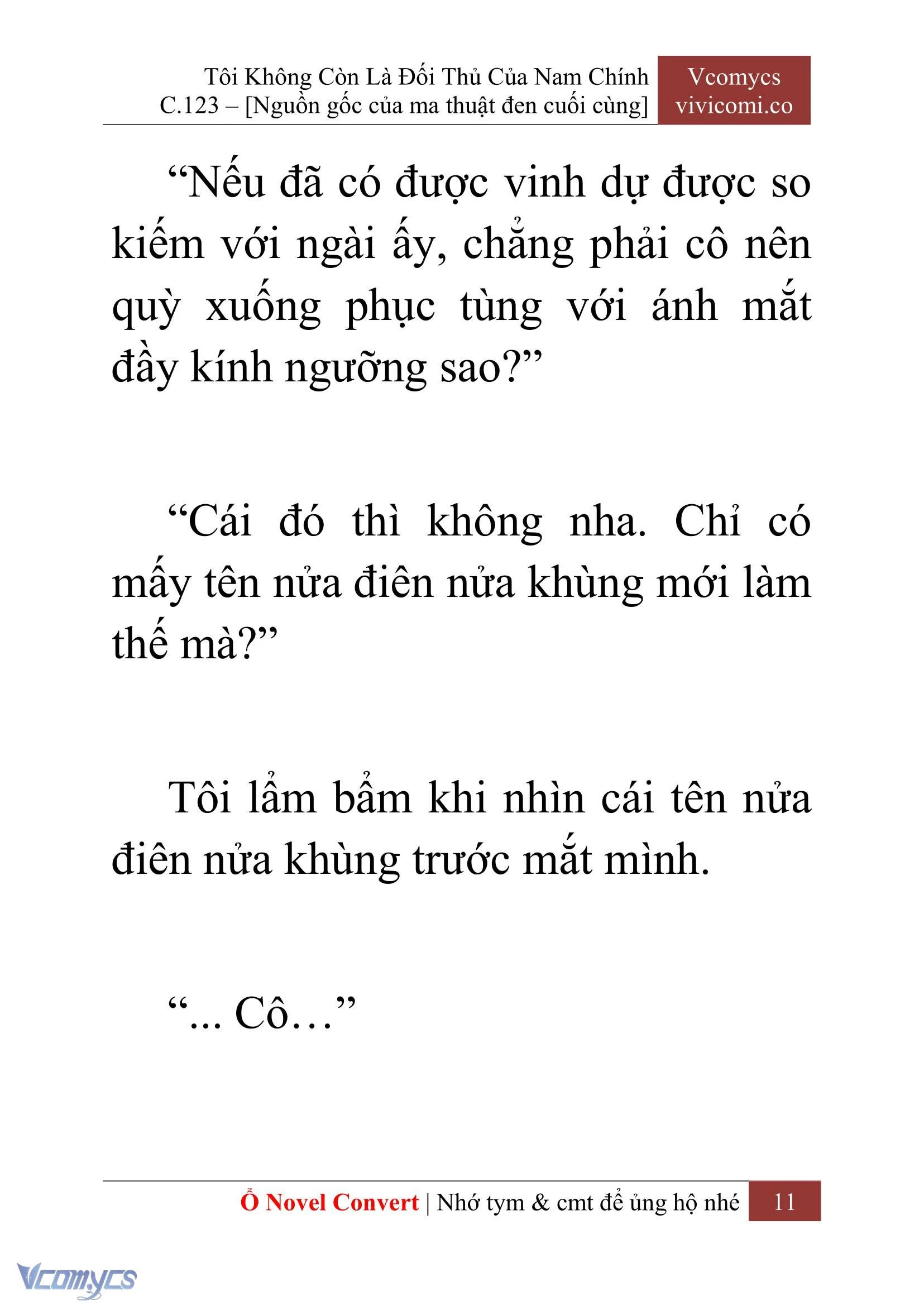 [Novel] Tôi Không Còn Là Đối Thủ Của Nam Chính Chapter  123 - 13