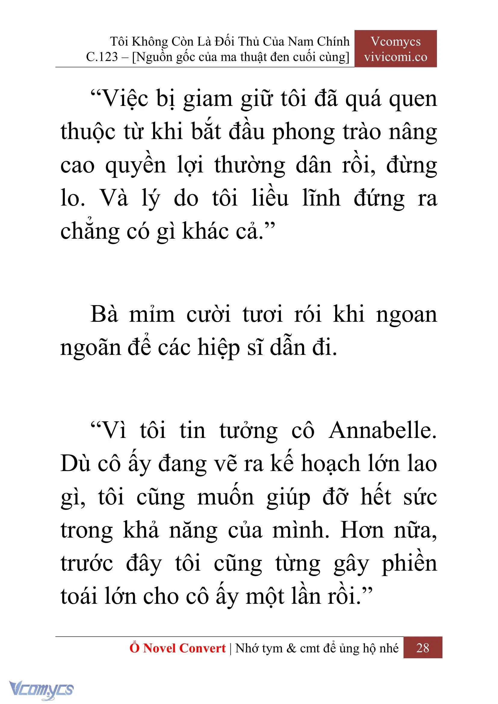 [Novel] Tôi Không Còn Là Đối Thủ Của Nam Chính Chapter  123 - 30