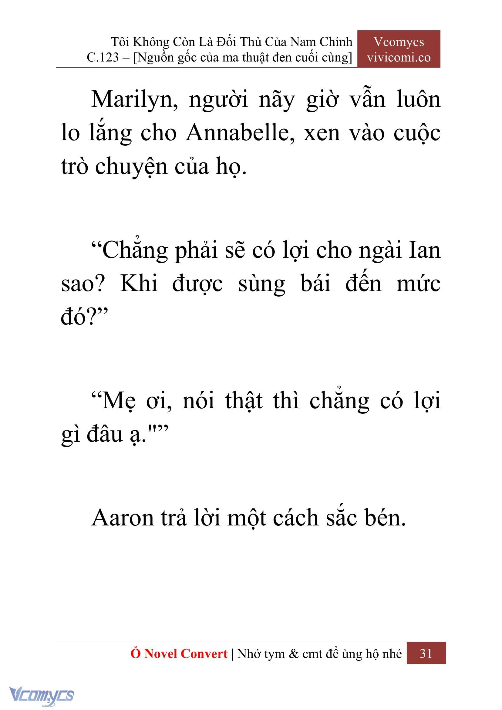[Novel] Tôi Không Còn Là Đối Thủ Của Nam Chính Chapter  123 - 33