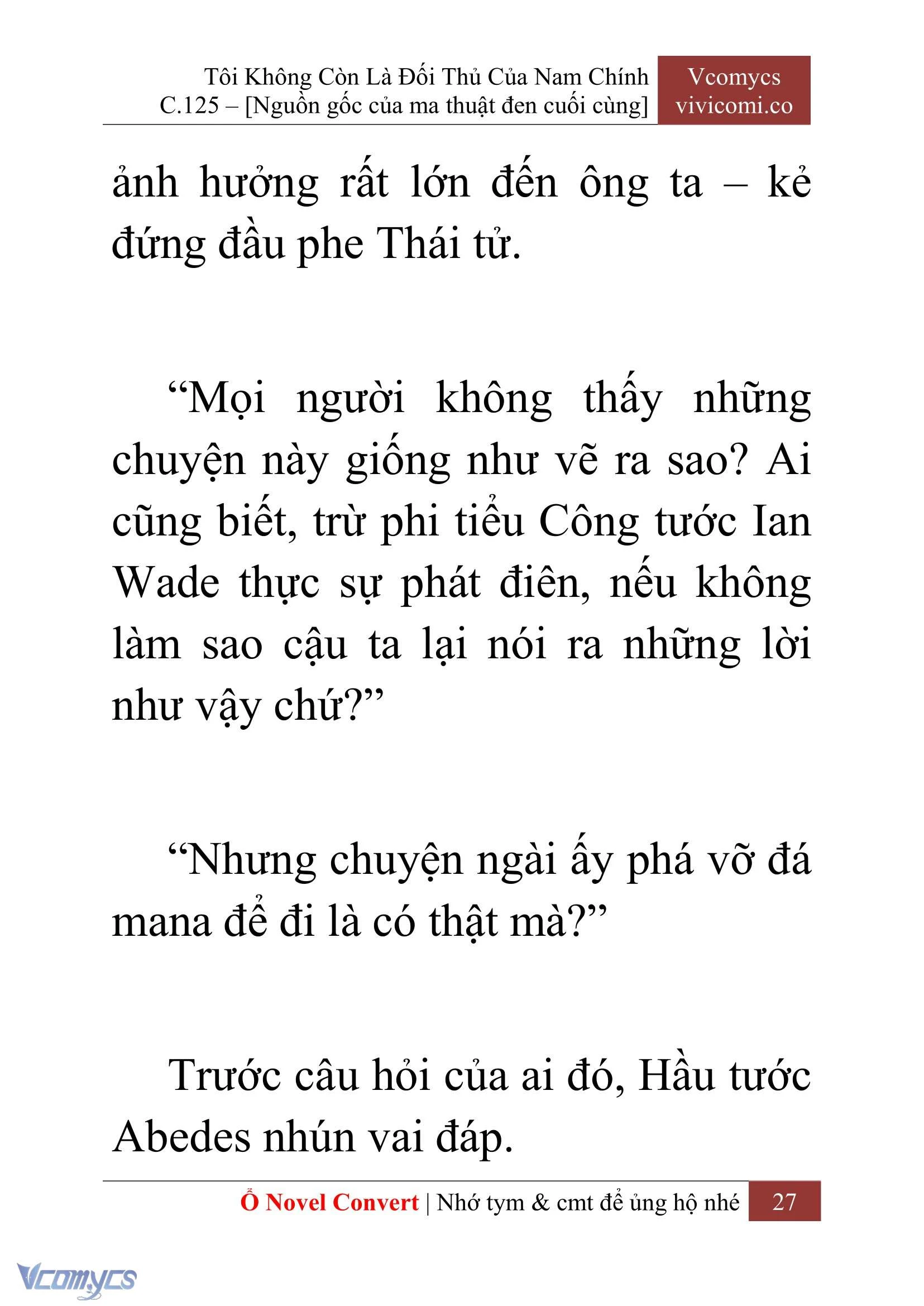 [Novel] Tôi Không Còn Là Đối Thủ Của Nam Chính Chapter  125 - 29
