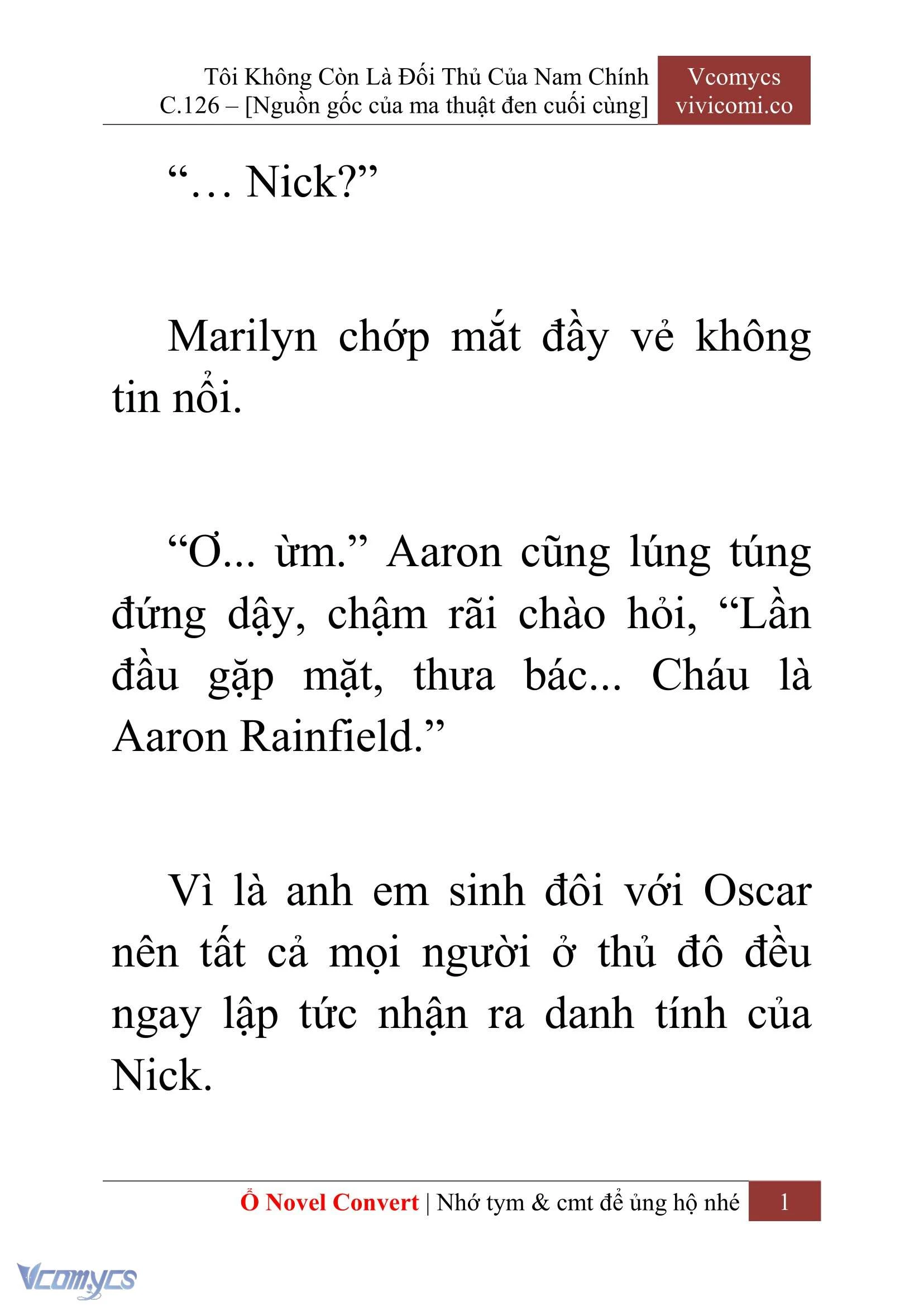 [Novel] Tôi Không Còn Là Đối Thủ Của Nam Chính Chapter  126 - 3