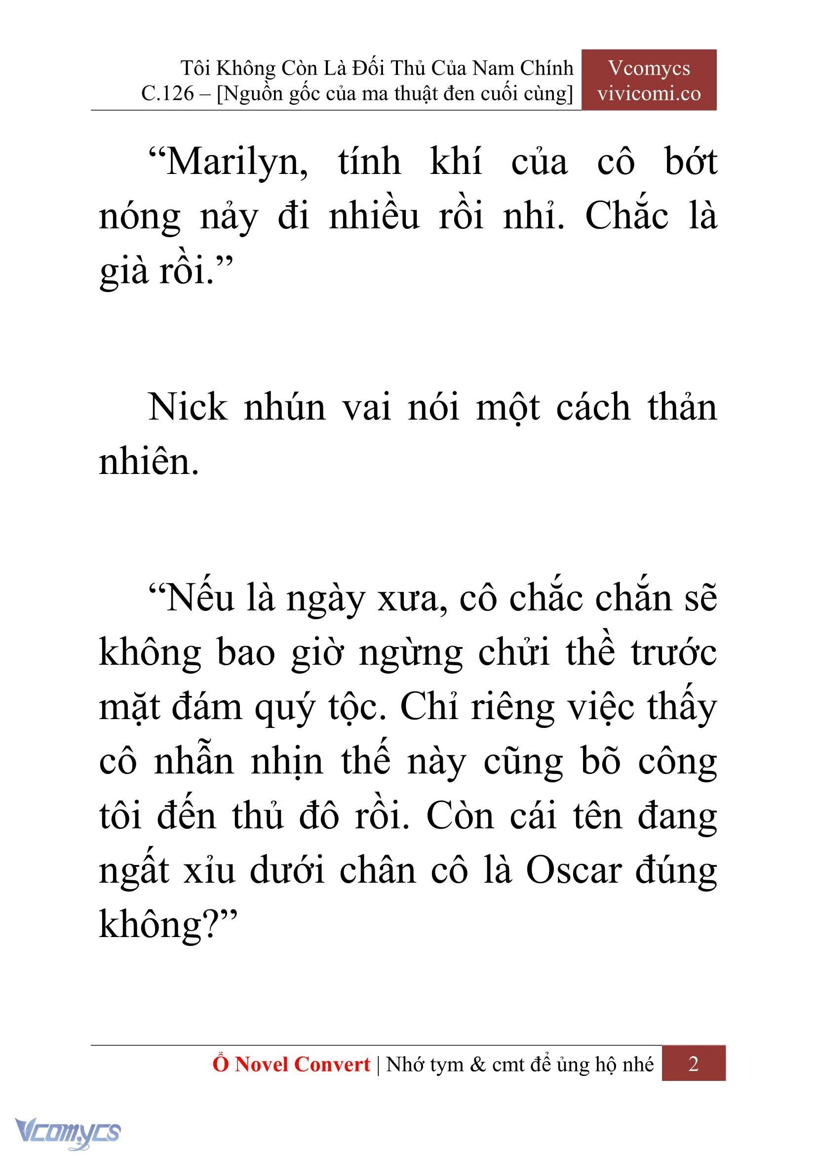 [Novel] Tôi Không Còn Là Đối Thủ Của Nam Chính Chapter  126 - 4