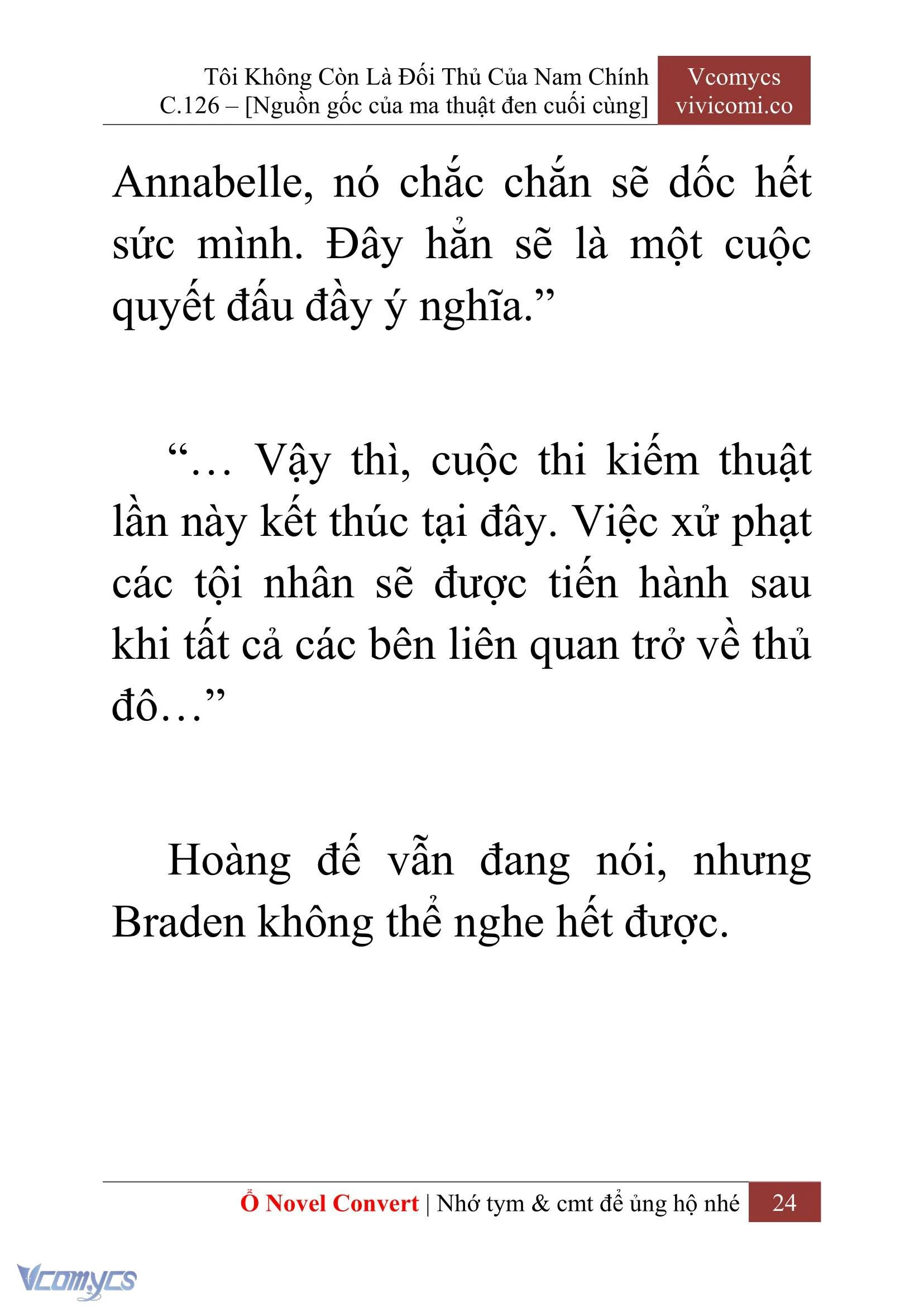 [Novel] Tôi Không Còn Là Đối Thủ Của Nam Chính Chapter  126 - 26