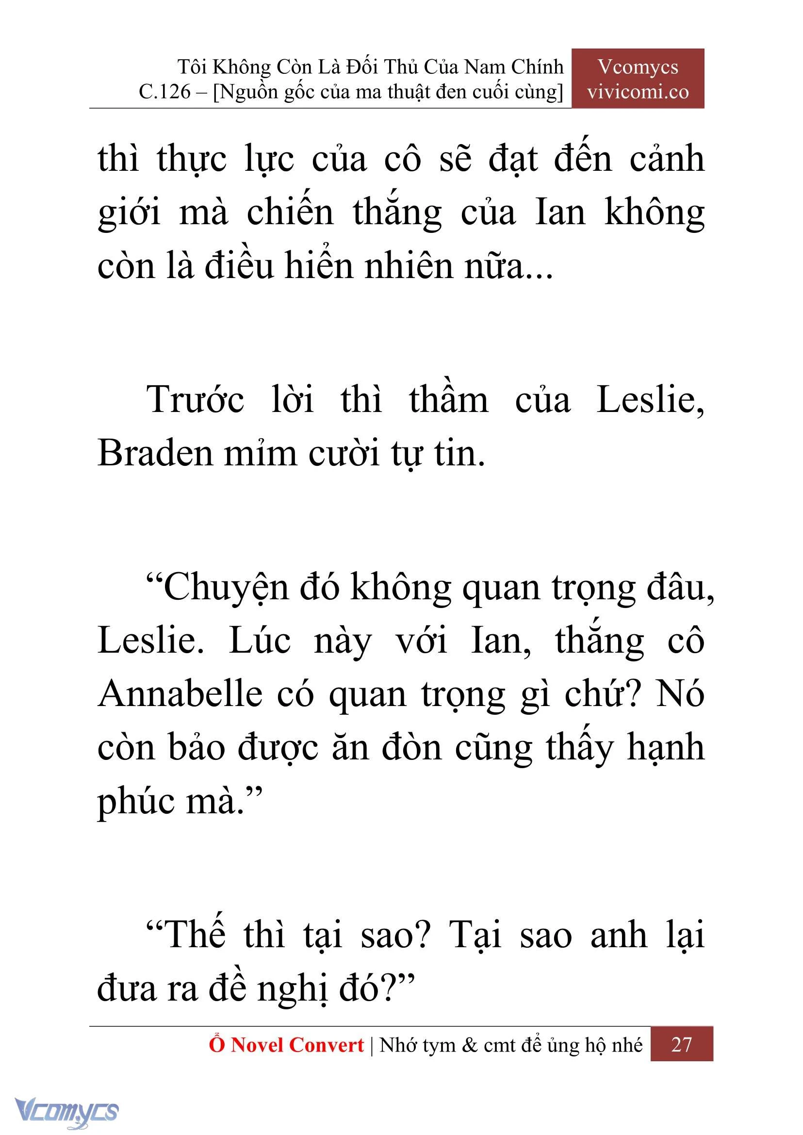 [Novel] Tôi Không Còn Là Đối Thủ Của Nam Chính Chapter  126 - 29