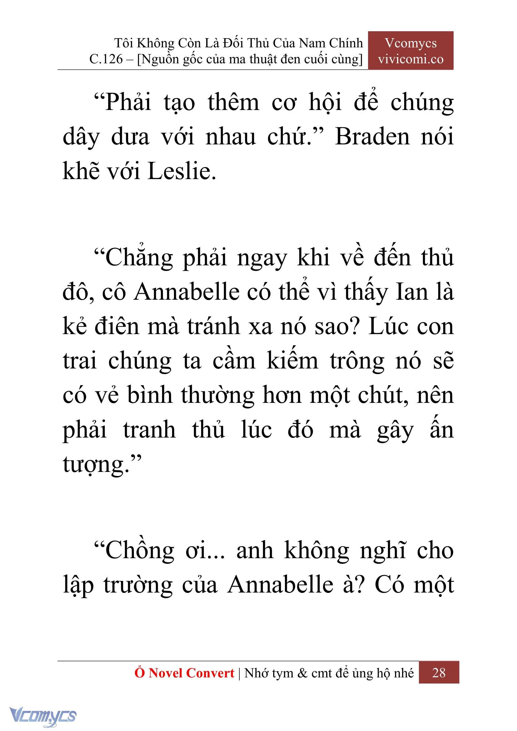 [Novel] Tôi Không Còn Là Đối Thủ Của Nam Chính Chapter  126 - 30