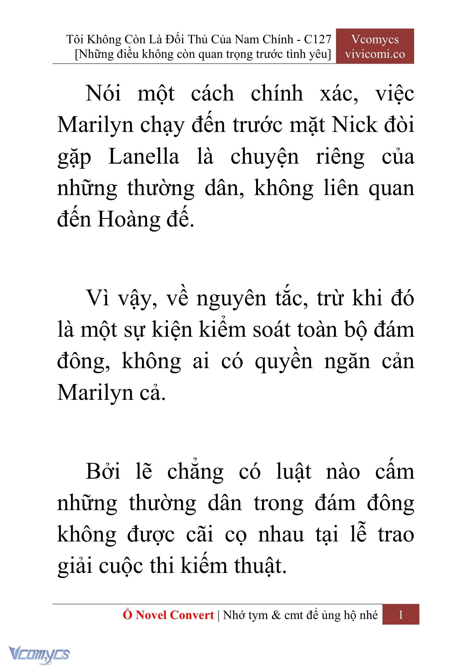 [Novel] Tôi Không Còn Là Đối Thủ Của Nam Chính Chapter  127 - 3
