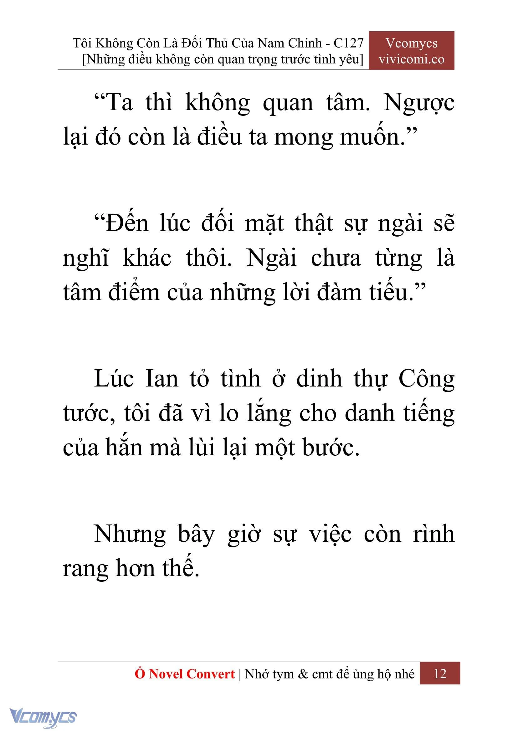 [Novel] Tôi Không Còn Là Đối Thủ Của Nam Chính Chapter  127 - 14