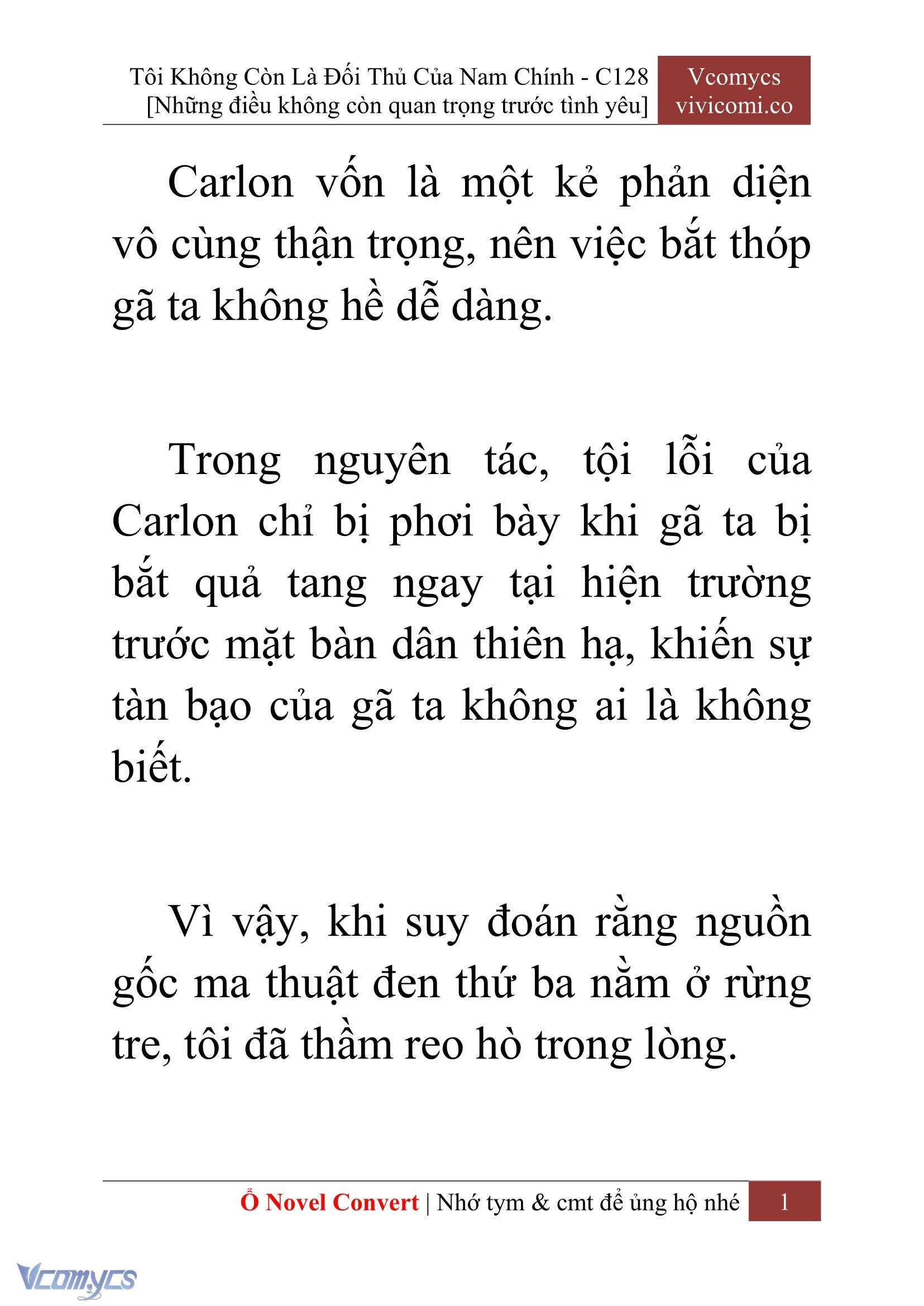[Novel] Tôi Không Còn Là Đối Thủ Của Nam Chính Chapter  128 - 3