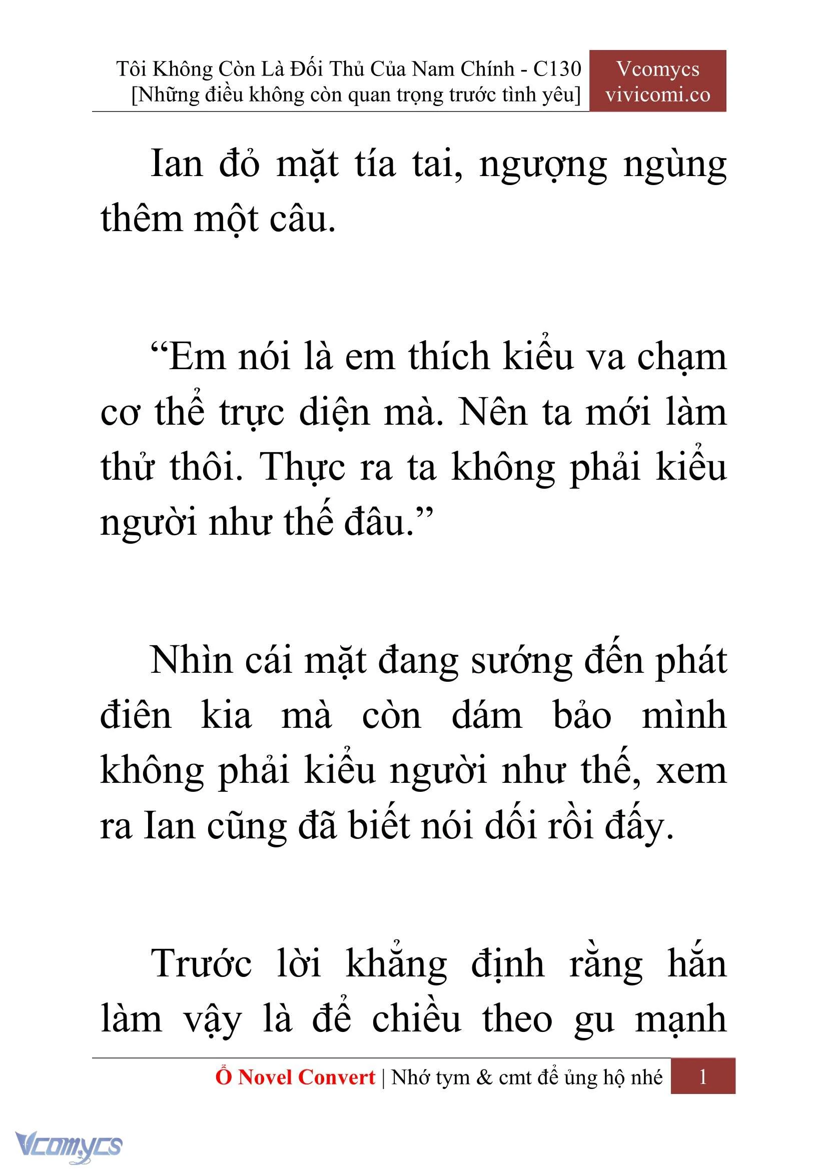 [Novel] Tôi Không Còn Là Đối Thủ Của Nam Chính Chapter  130 - 3