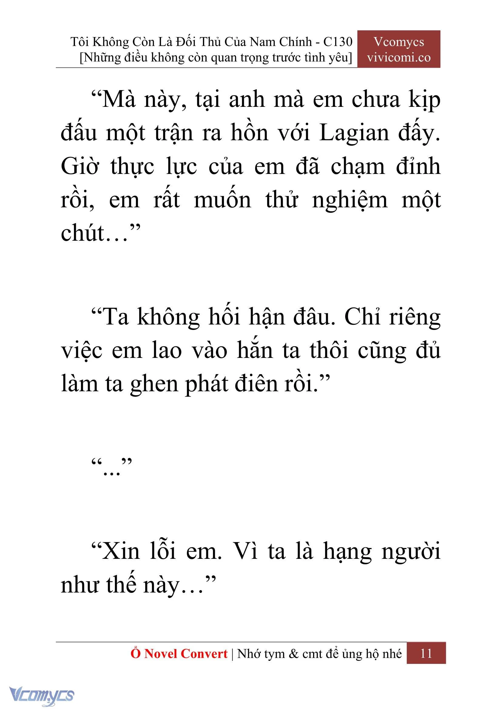 [Novel] Tôi Không Còn Là Đối Thủ Của Nam Chính Chapter  130 - 13