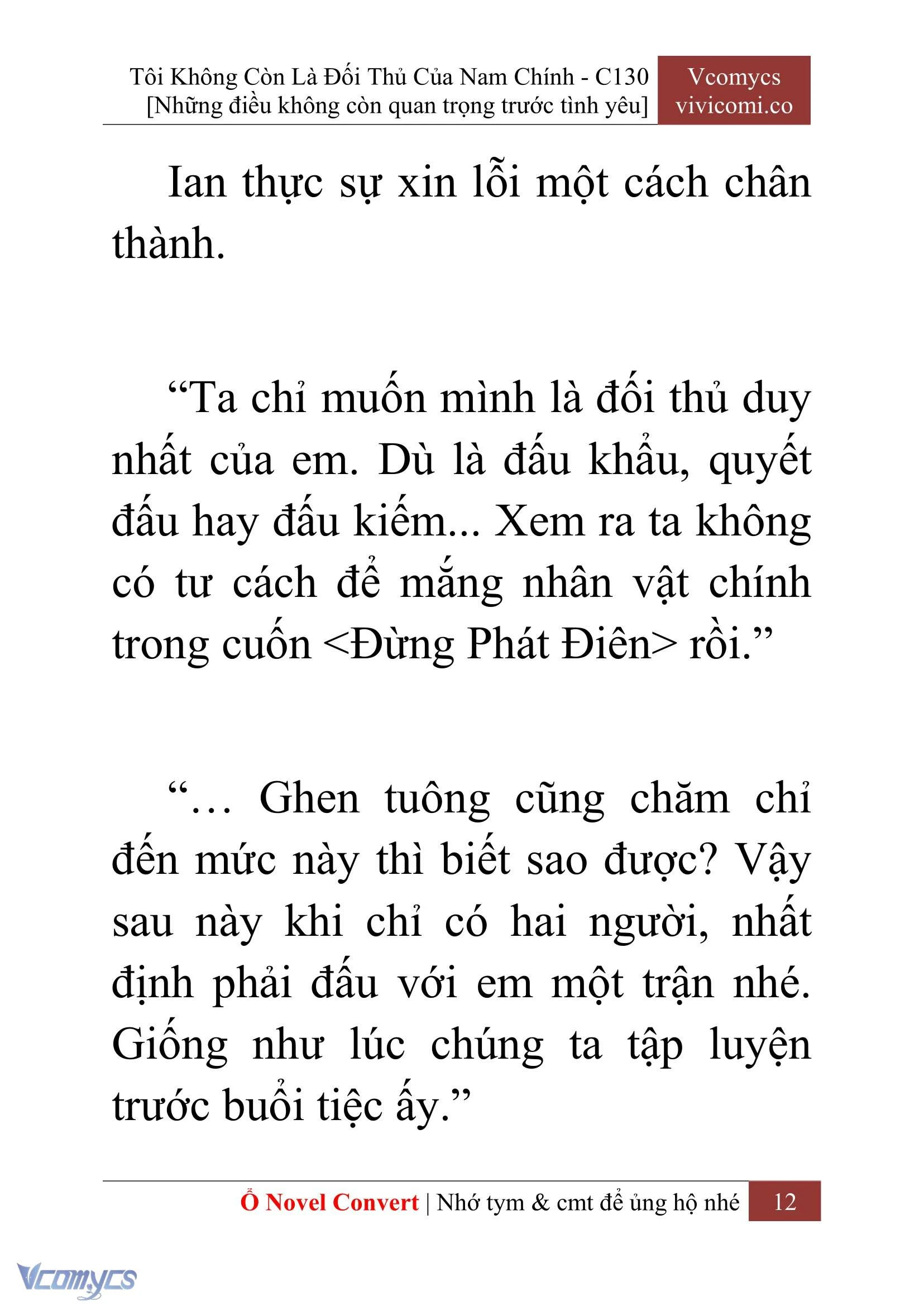 [Novel] Tôi Không Còn Là Đối Thủ Của Nam Chính Chapter  130 - 14
